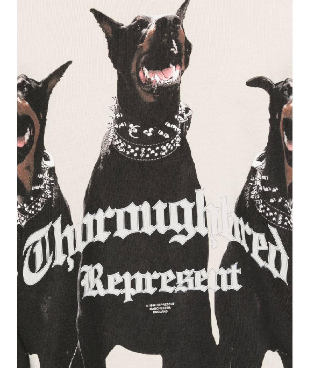 REPRESENT Белая хлопковая футболка, фото 2