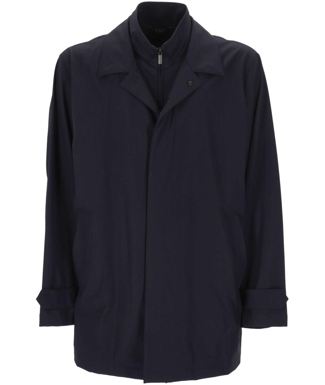 FAY Темно-синяя полиэстеровая куртка, фото 1
