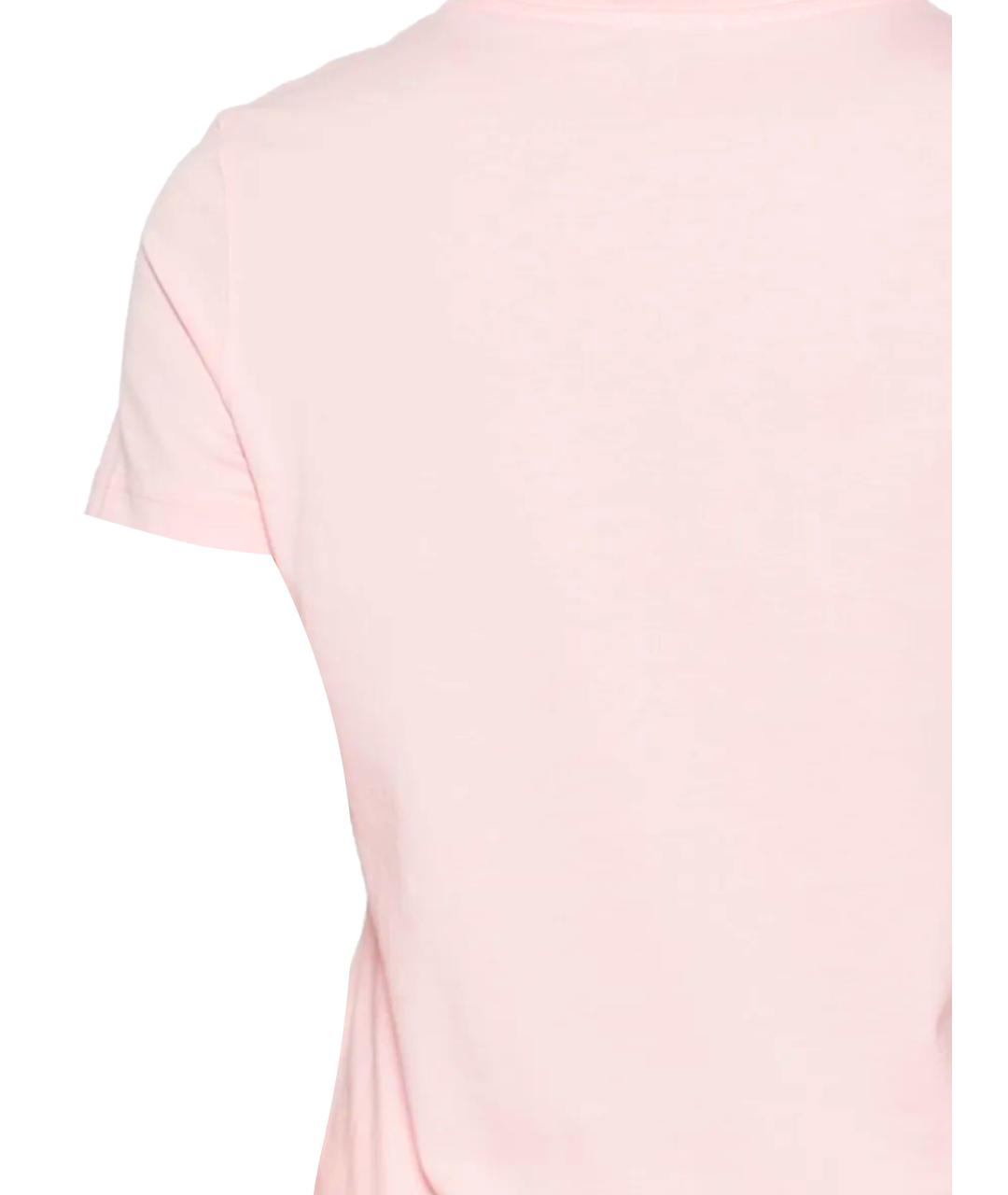 CASABLANCA Розовая хлопковая футболка, фото 3