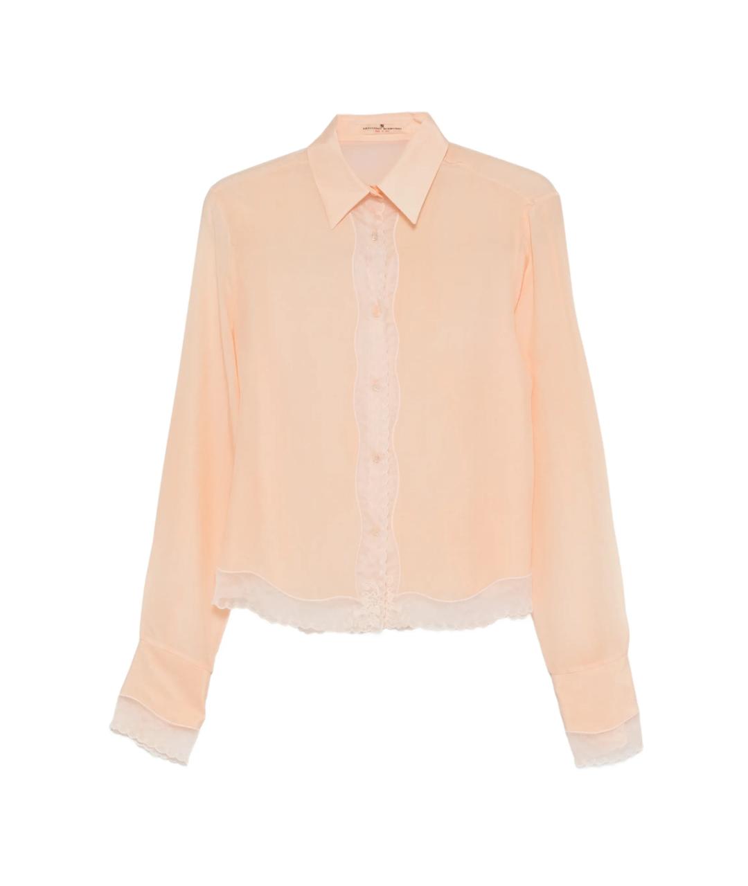 ERMANNO SCERVINO Розовая шелковая рубашка, фото 1