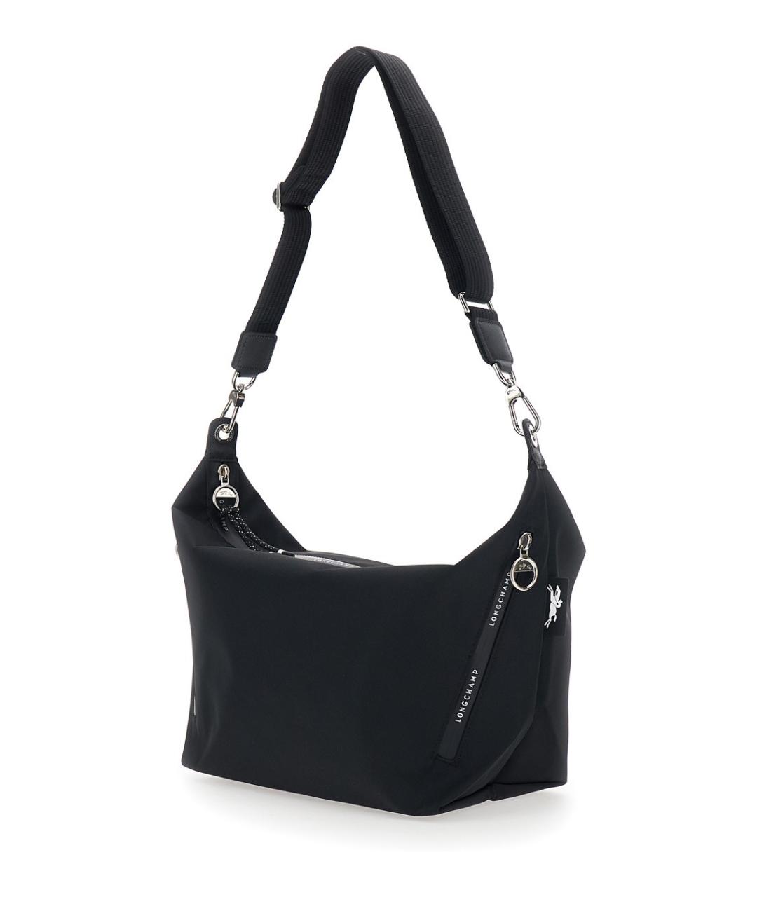 LONGCHAMP Черная тканевая сумка тоут, фото 3