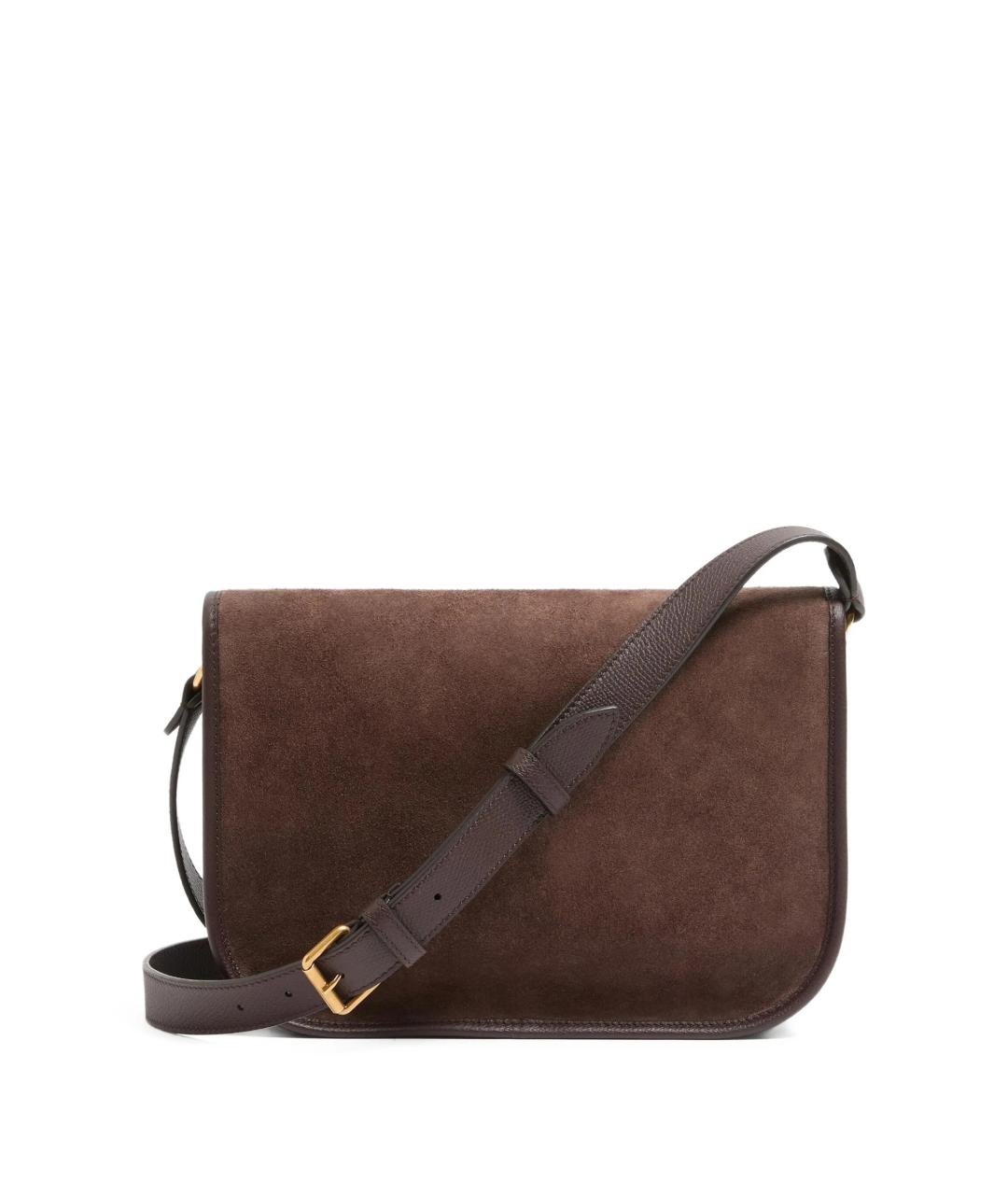 VALENTINO Коричневая замшевая сумка на плечо, фото 3