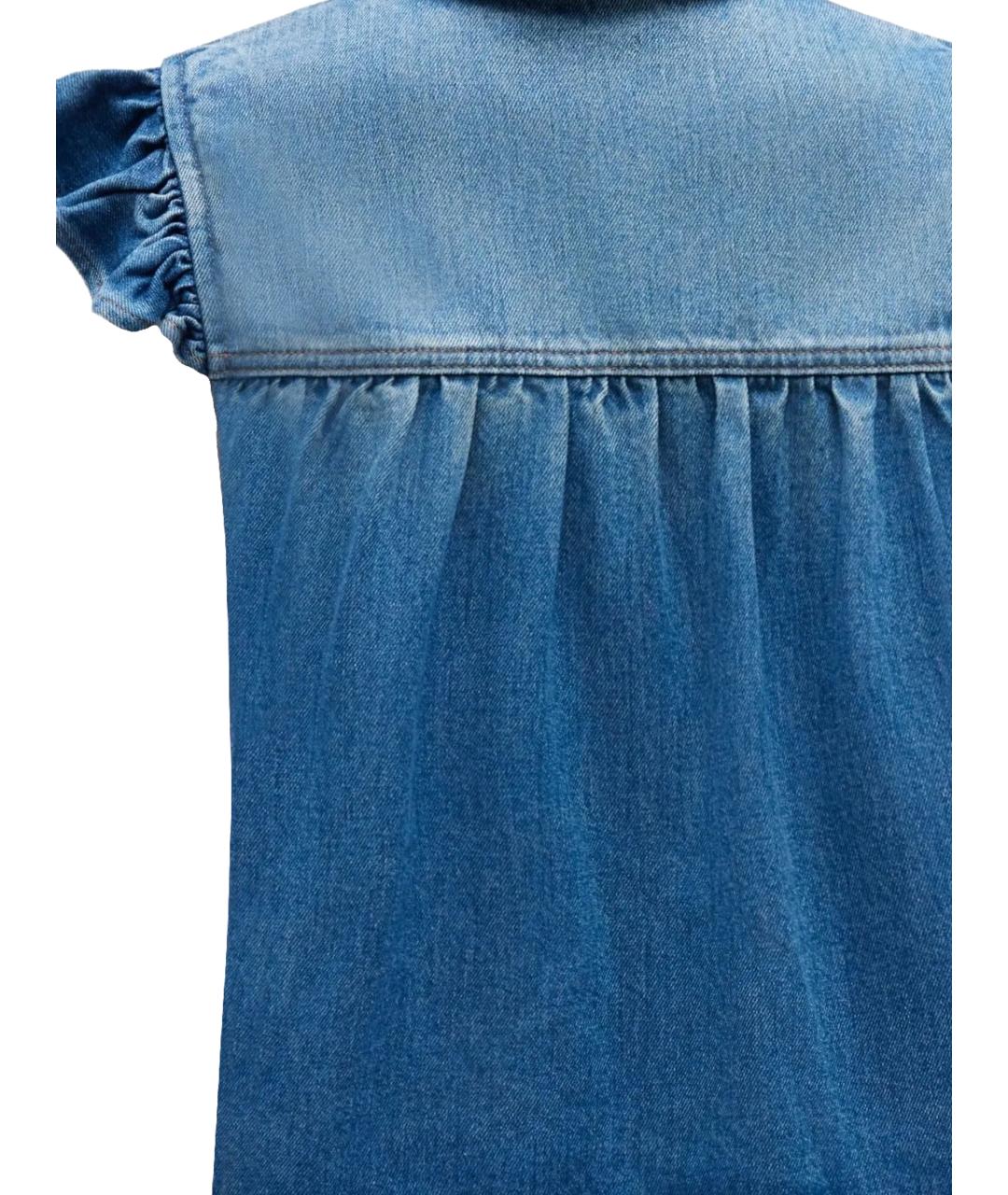 GANNI Синяя хлопковая рубашка, фото 3