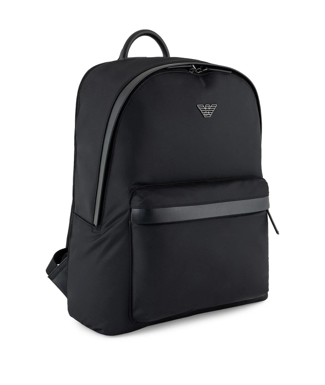 EMPORIO ARMANI Черный тканевый рюкзак, фото 2