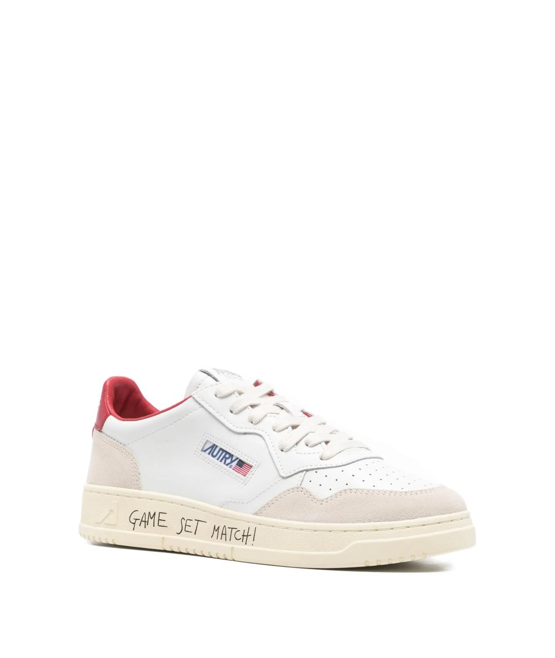 AUTRY Белые кожаные низкие кроссовки / кеды, фото 2