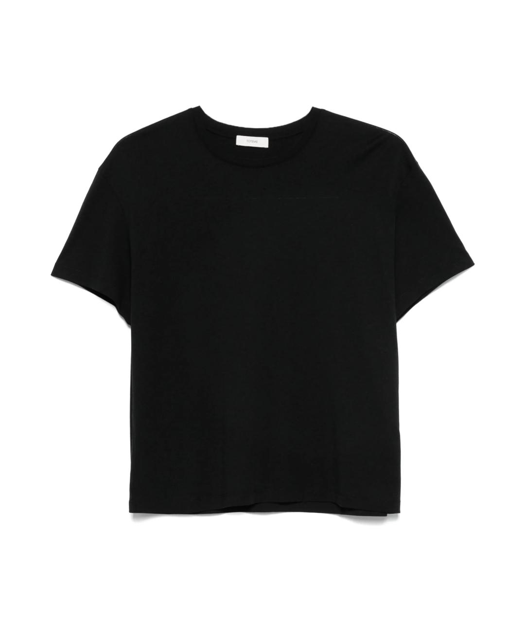 TOTEME Черная хлопковая футболка, фото 1