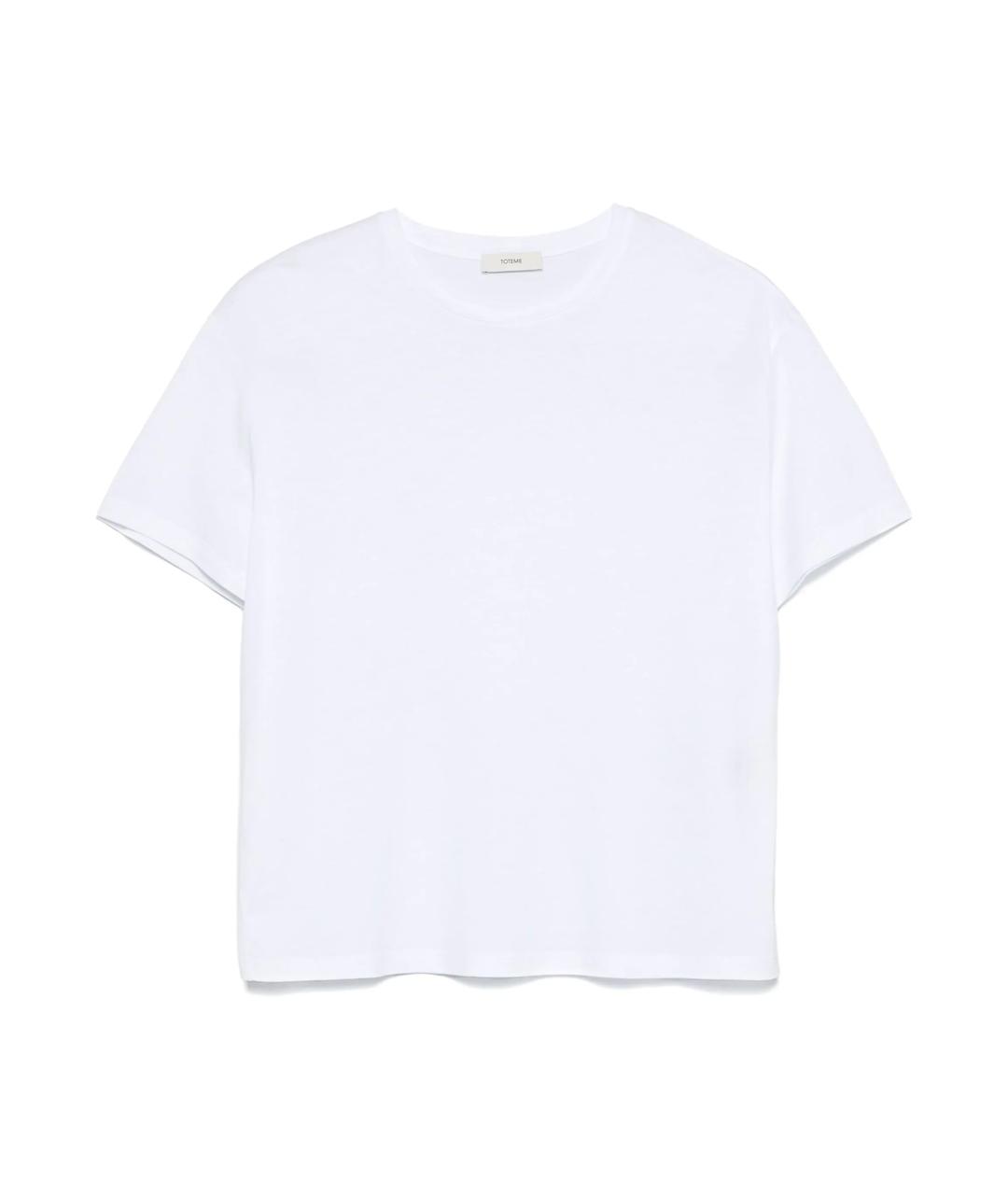 TOTEME Белая хлопковая футболка, фото 1