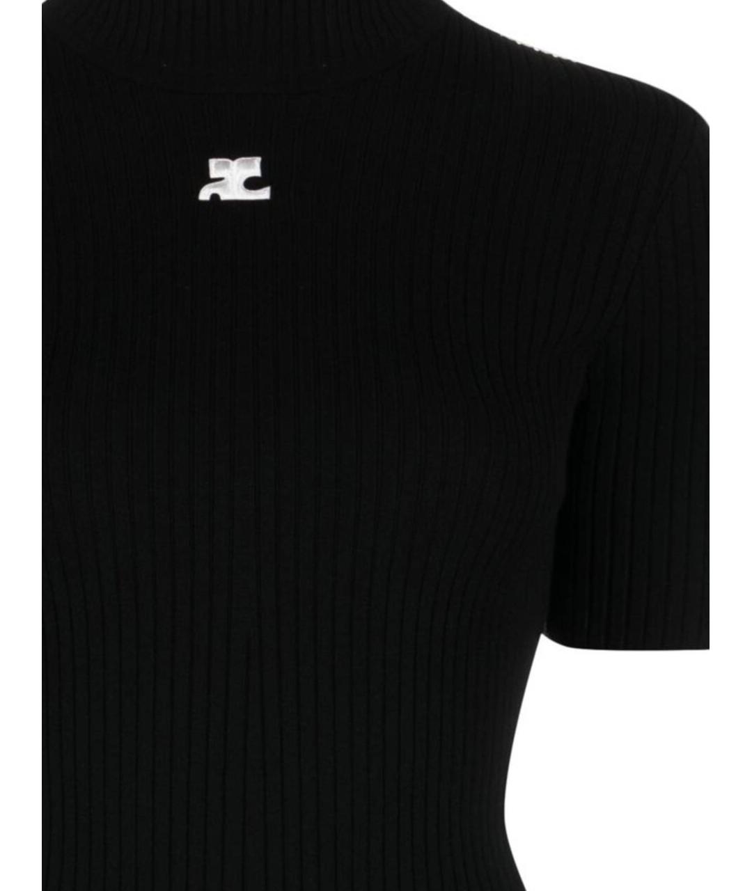 COURREGES Черный полиэстеровый джемпер / свитер, фото 2