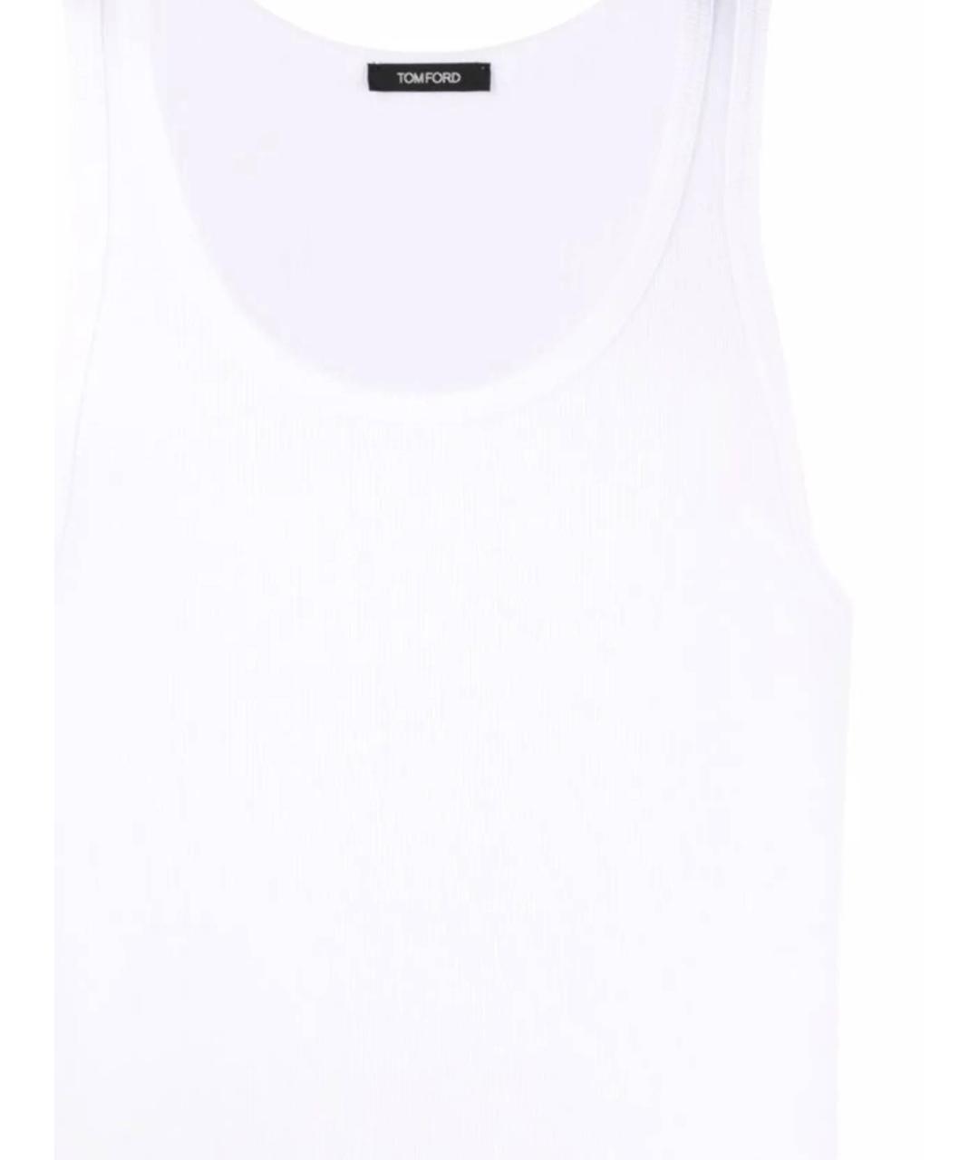 TOM FORD Белая хлопковая майка, фото 2