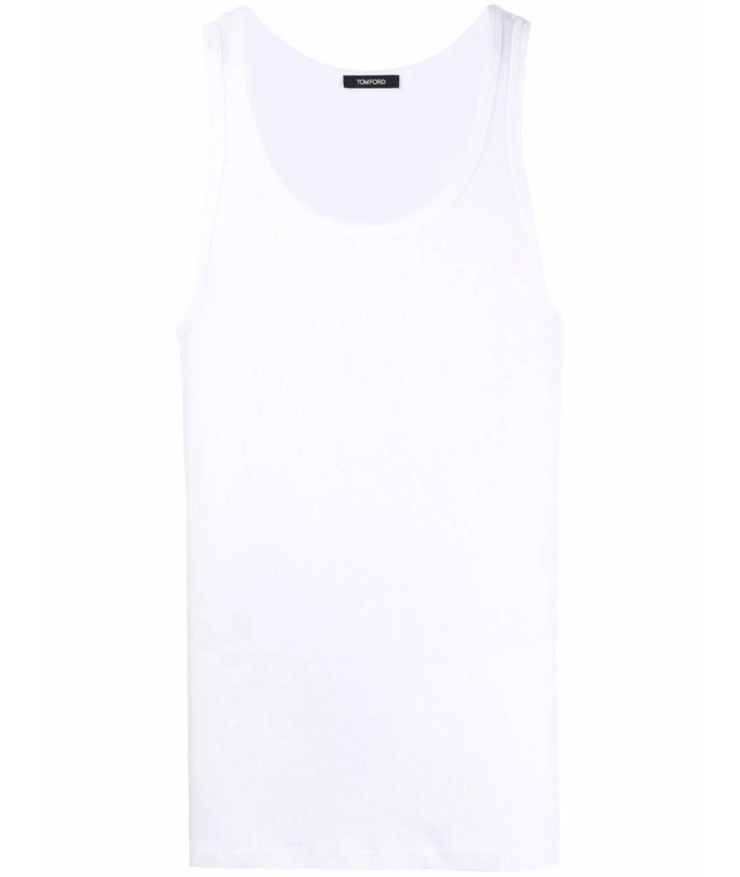 TOM FORD Белая хлопковая майка, фото 1