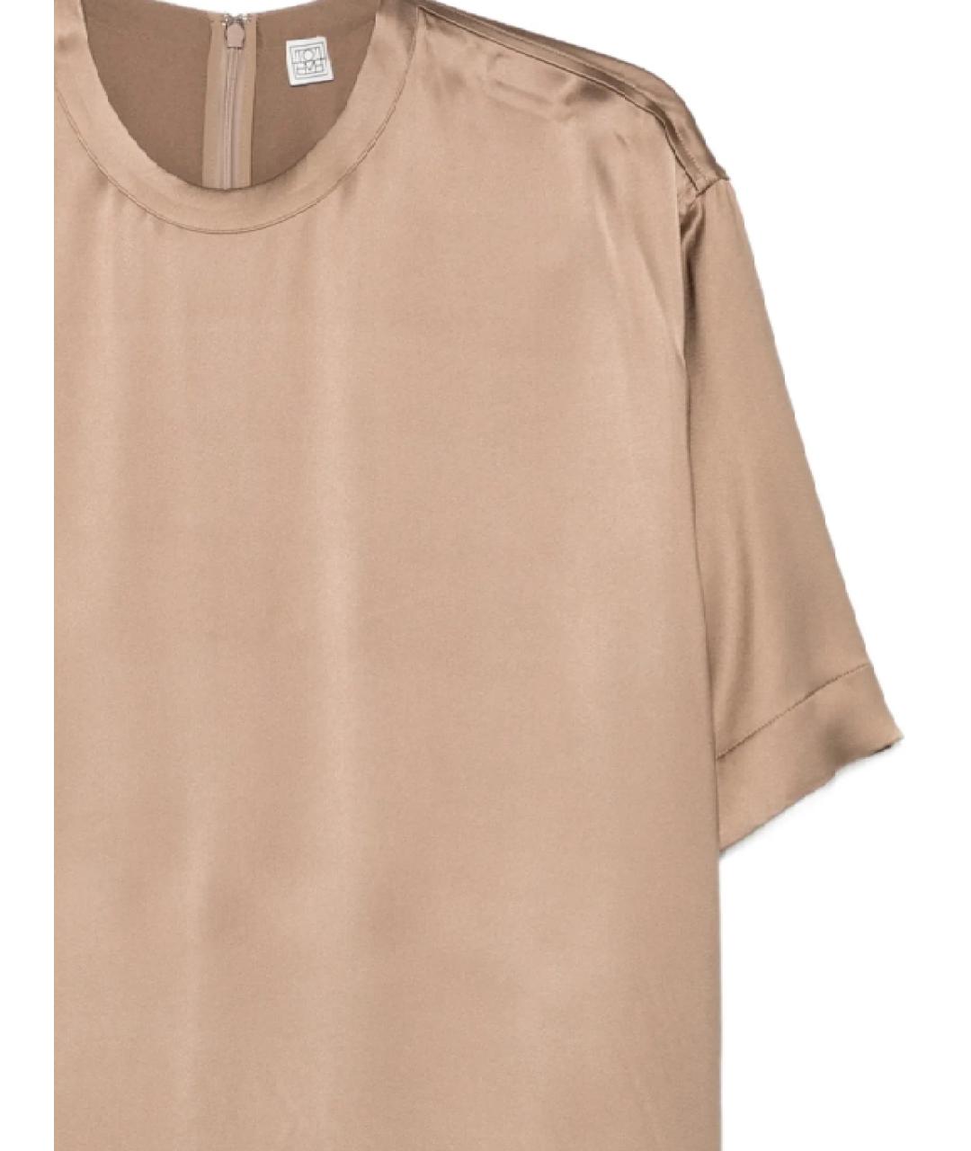 TOTEME Бежевая вискозная футболка, фото 2