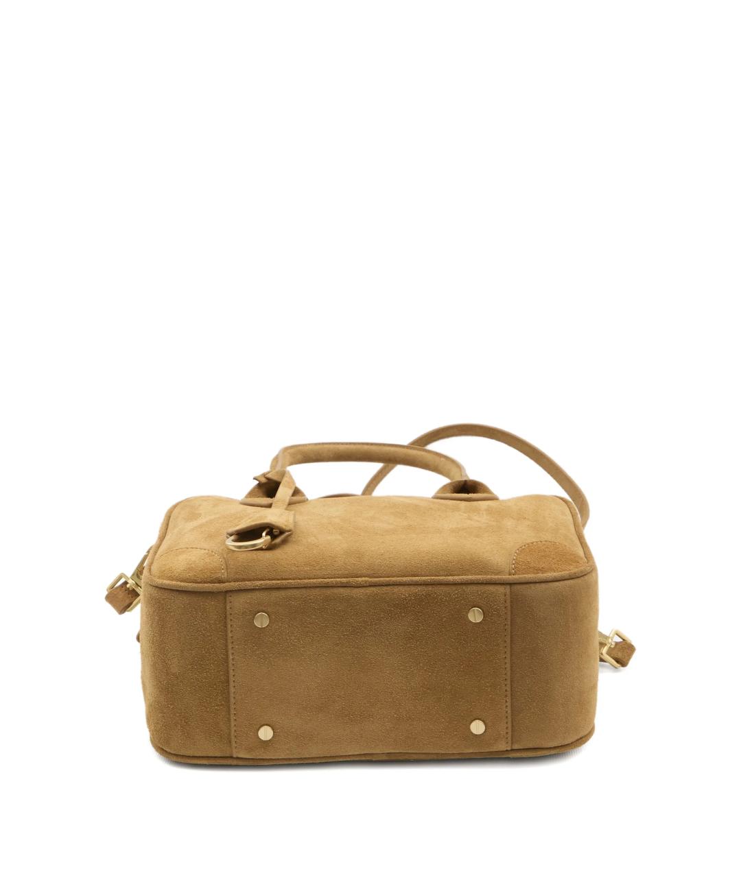 GOLDEN GOOSE DELUXE BRAND Бежевая замшевая сумка тоут, фото 3