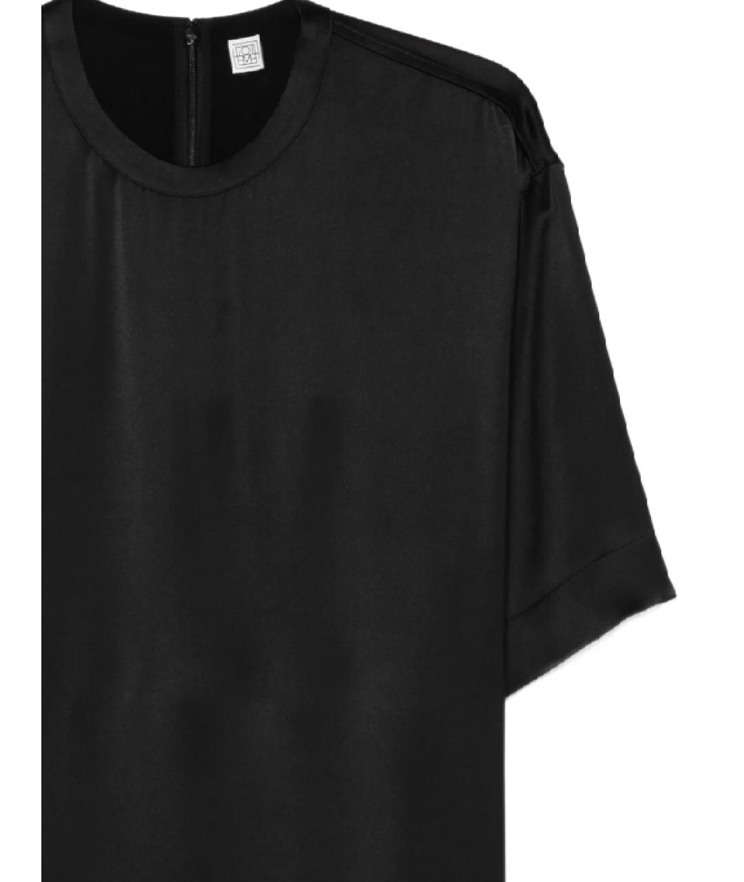 TOTEME Черная вискозная футболка, фото 2