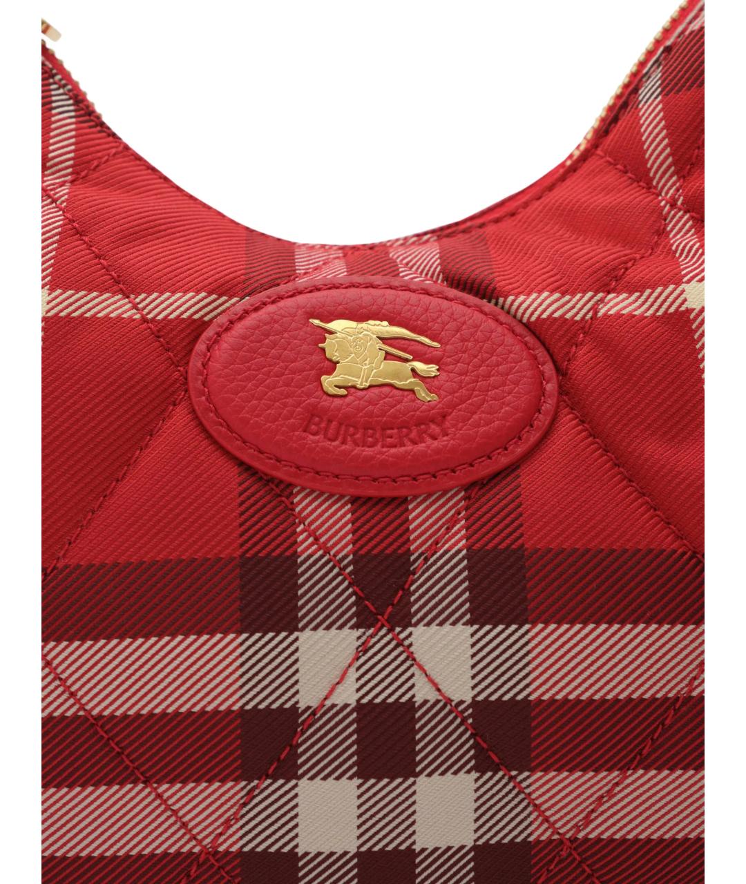 BURBERRY Красная тканевая сумка через плечо, фото 4