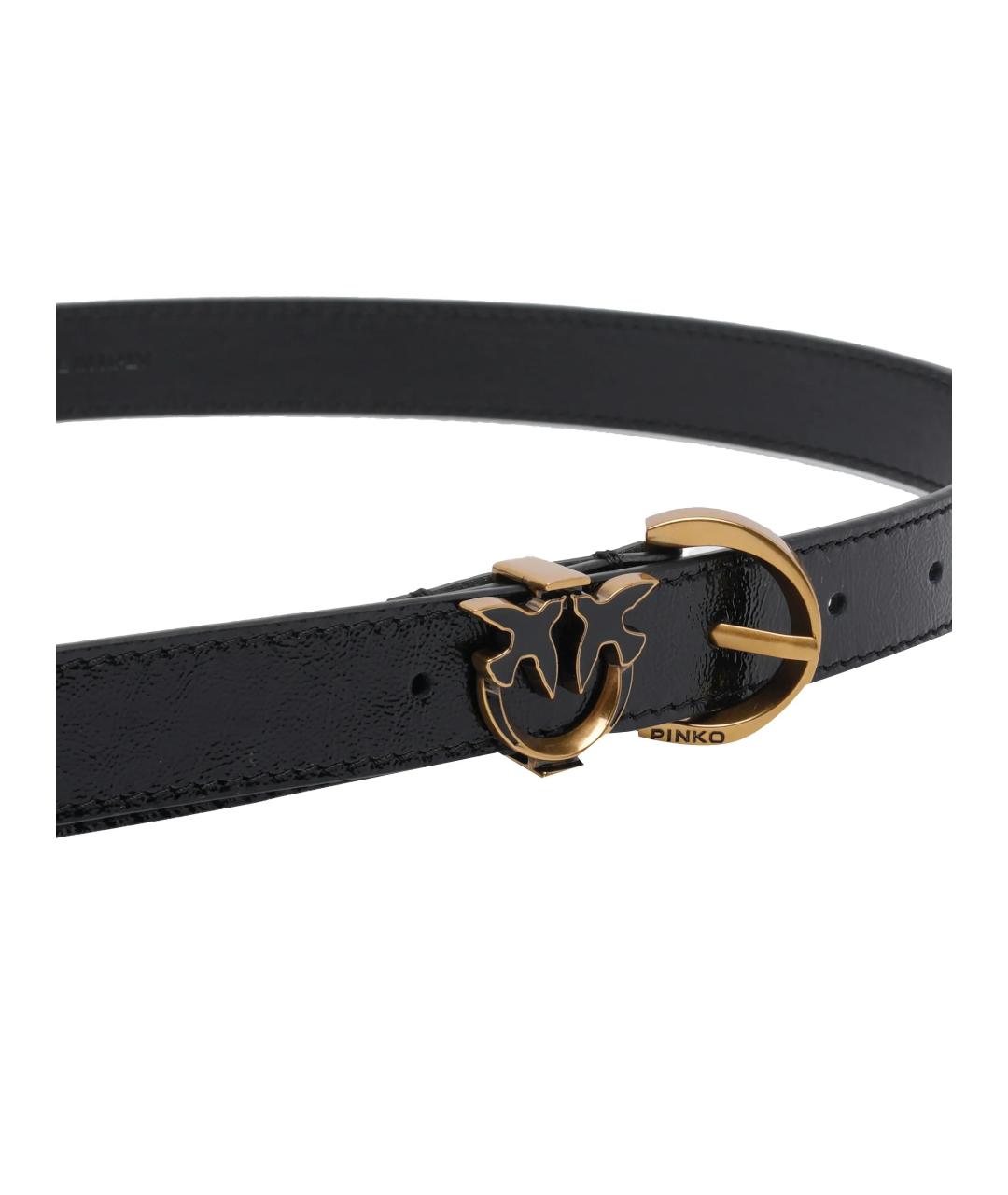 PINKO Черный кожаный ремень, фото 2