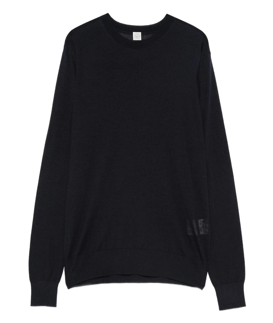 TOTEME Темно-синий шерстяной джемпер / свитер, фото 1