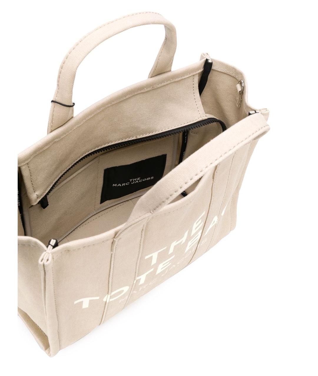 MARC JACOBS Бежевая тканевая сумка тоут, фото 3
