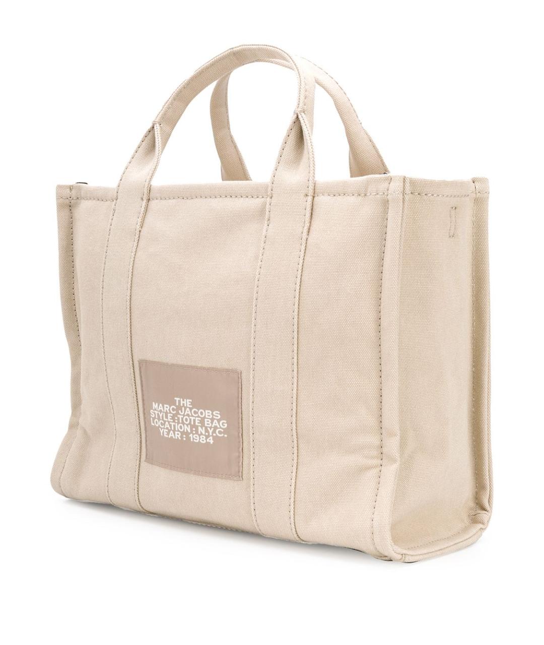 MARC JACOBS Бежевая тканевая сумка тоут, фото 2