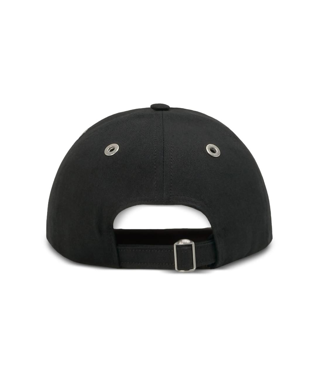 Ami Paris Черная хлопковая кепка/бейсболка, фото 3