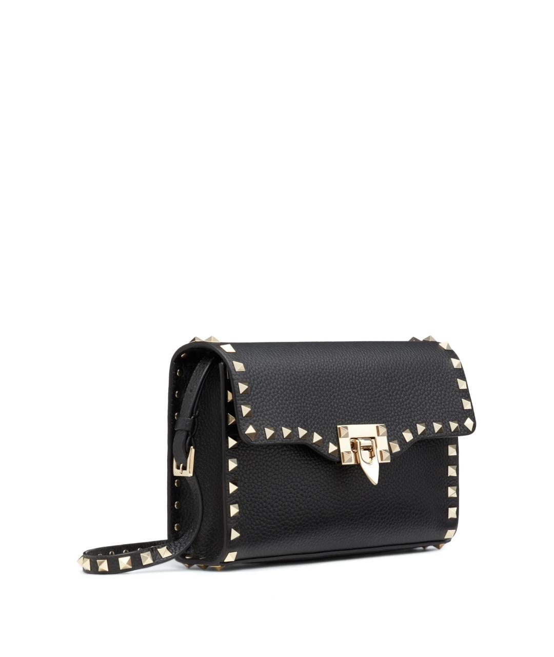 VALENTINO Черная кожаная сумка через плечо, фото 2