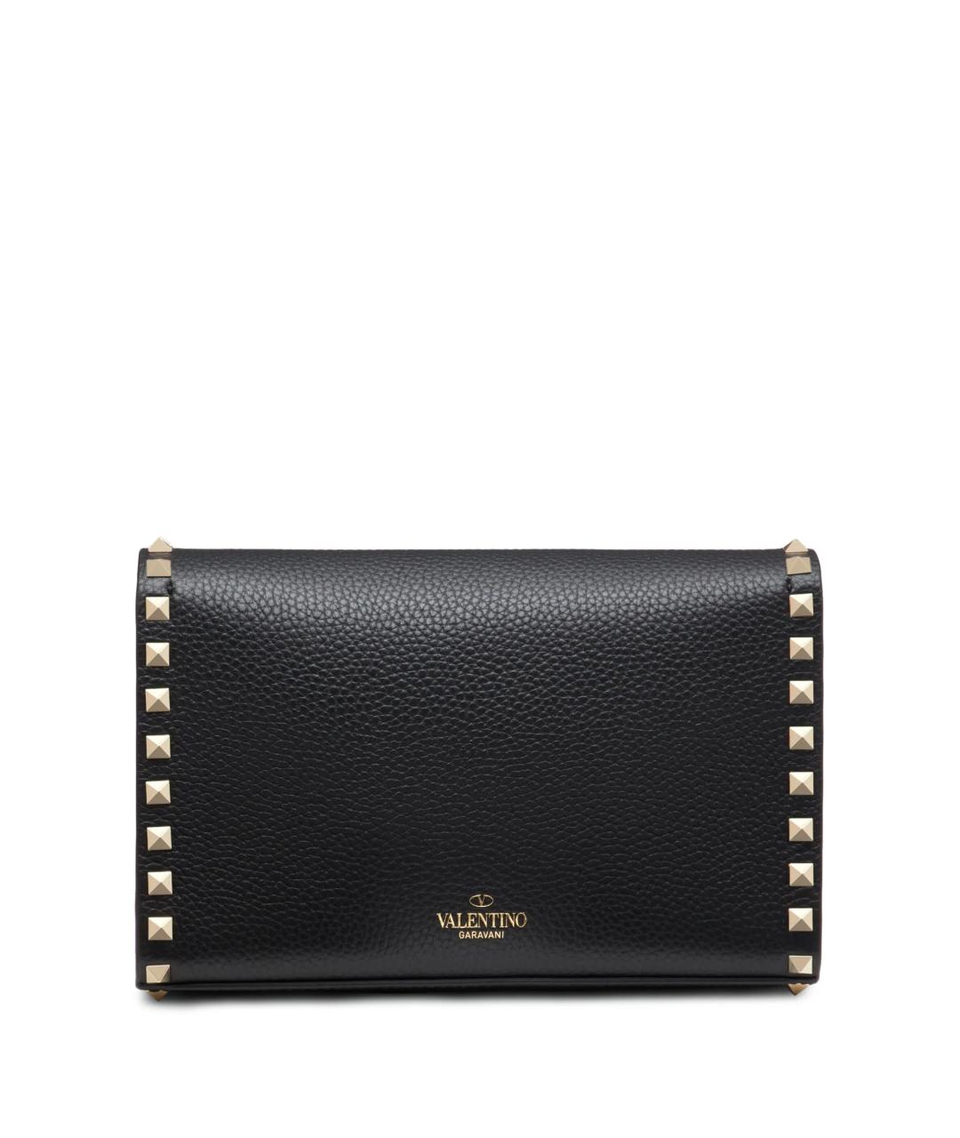 VALENTINO Черная кожаная сумка через плечо, фото 3