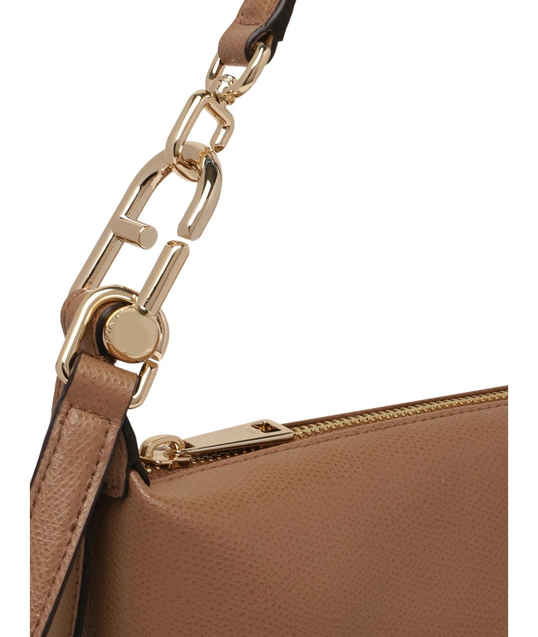 FURLA Коричневая кожаная сумка через плечо, фото 4