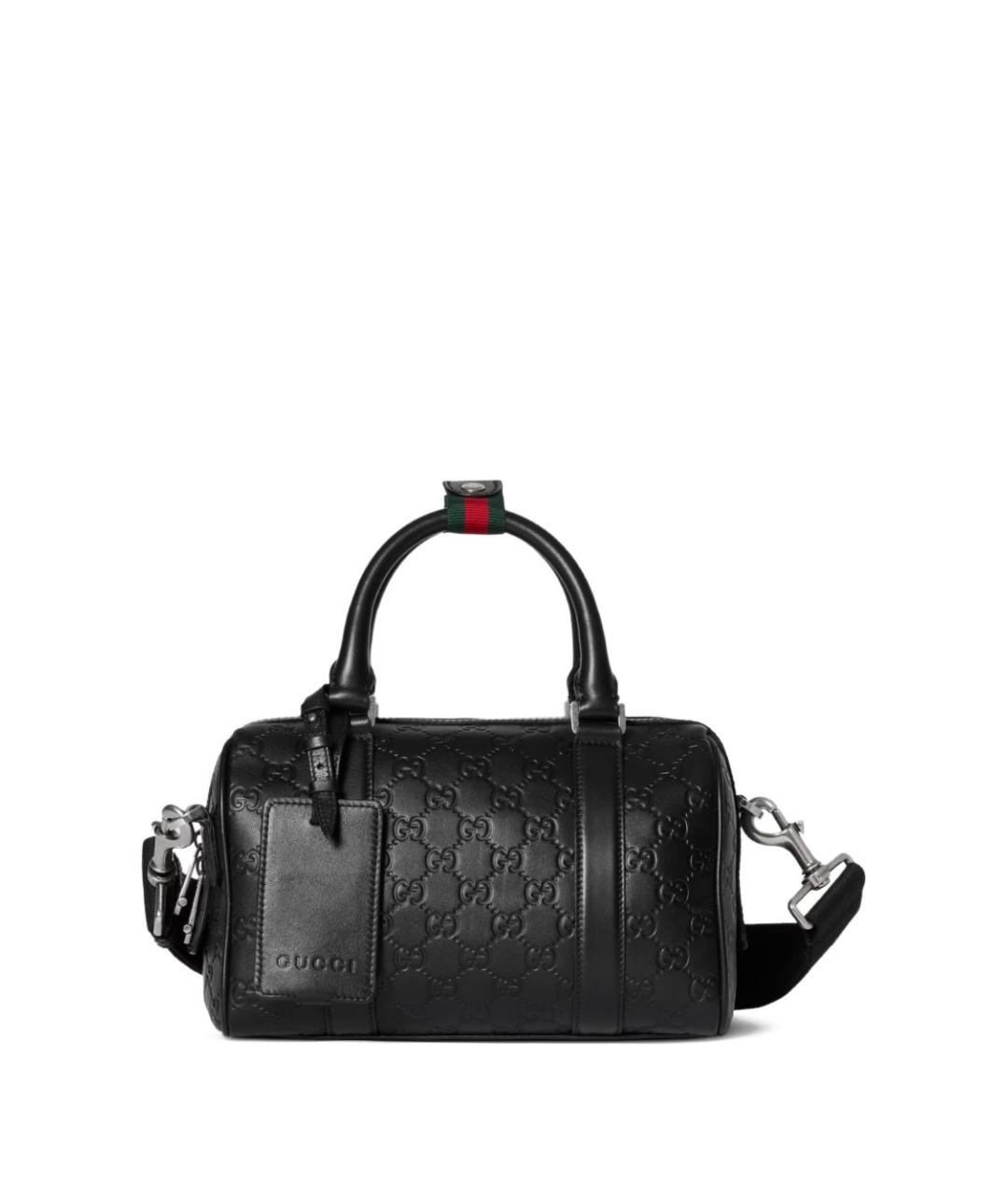 GUCCI Черная кожаная сумка тоут, фото 1