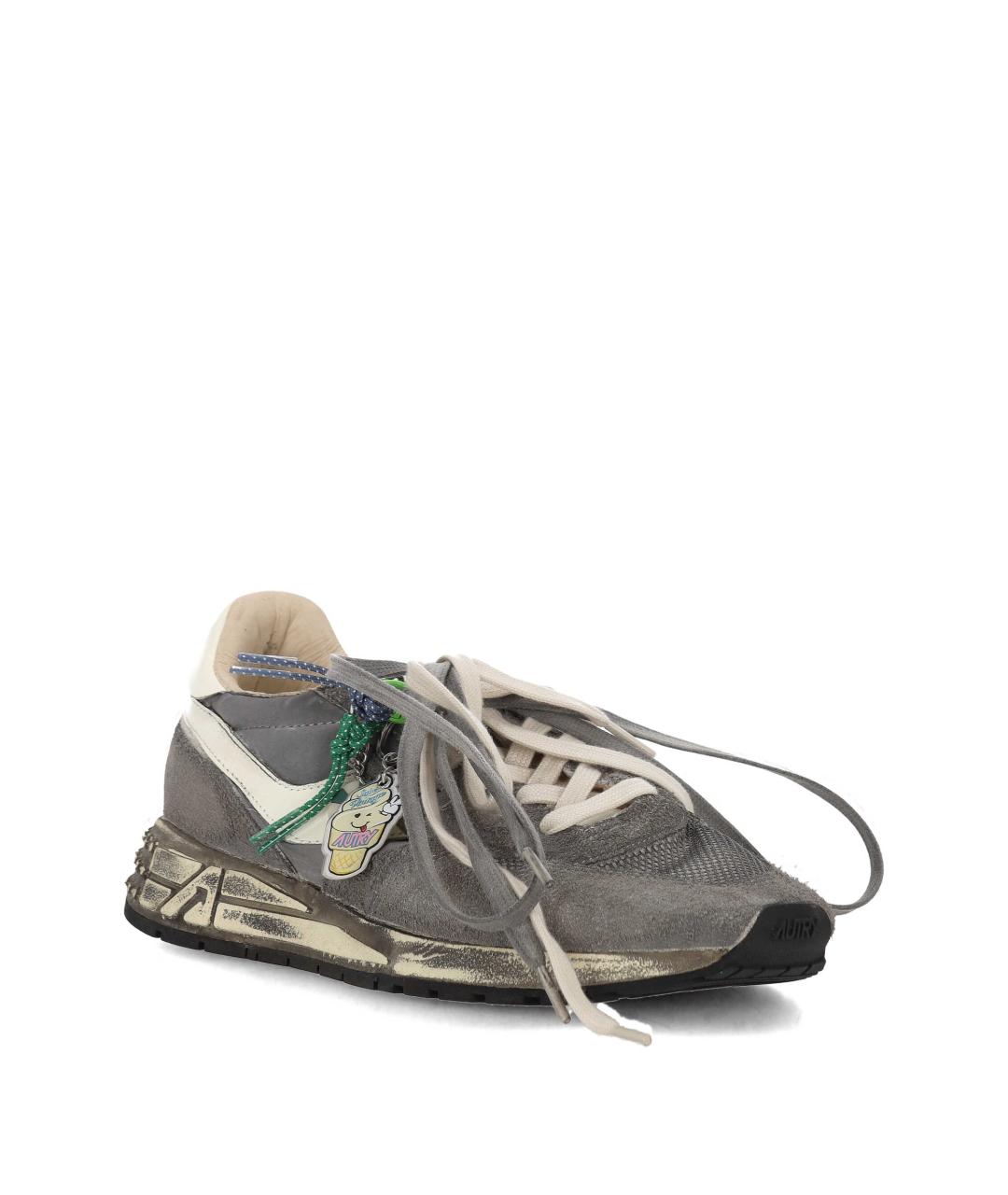 AUTRY Серые замшевые низкие кроссовки / кеды, фото 2