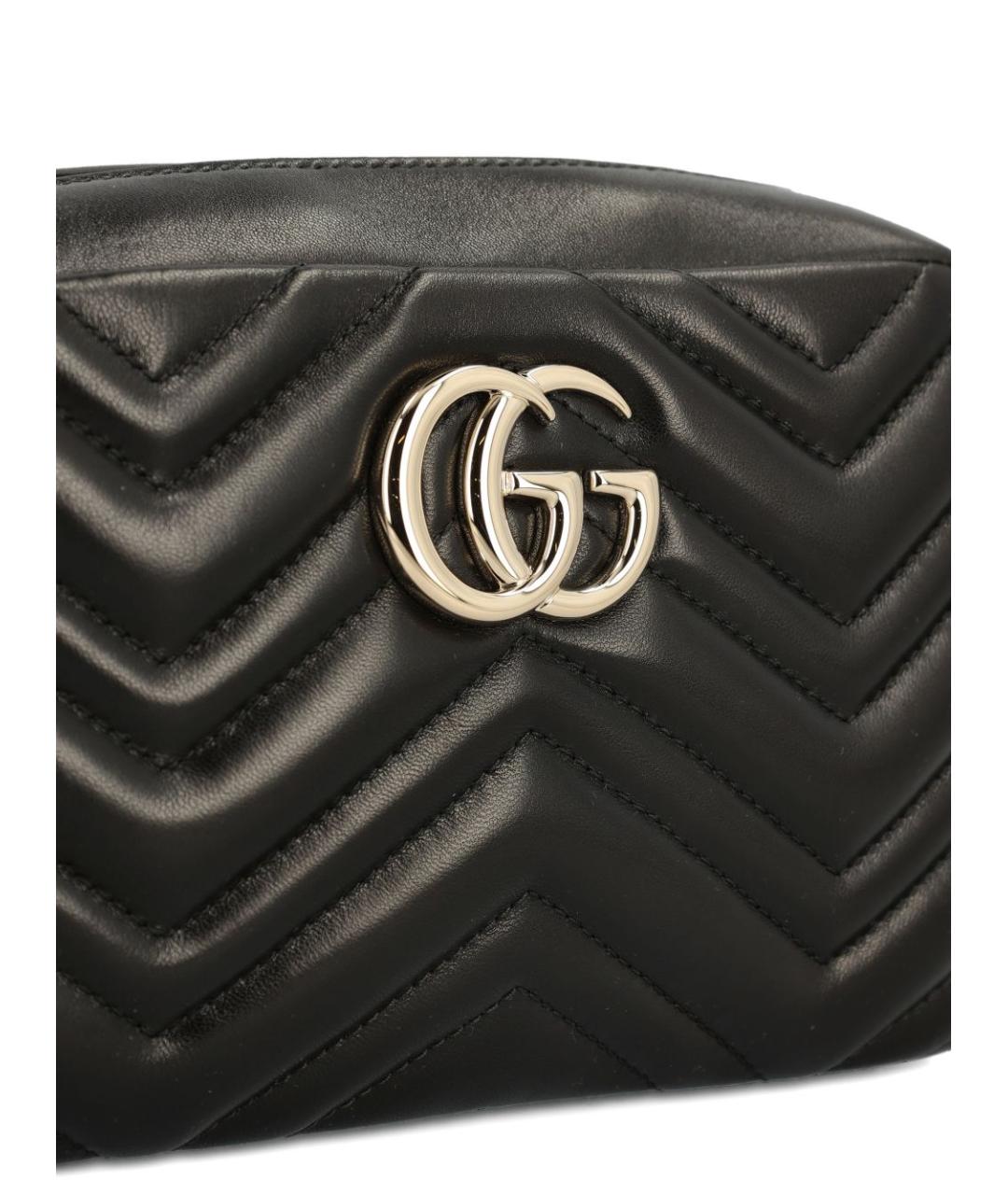 GUCCI Черная кожаная сумка через плечо, фото 4