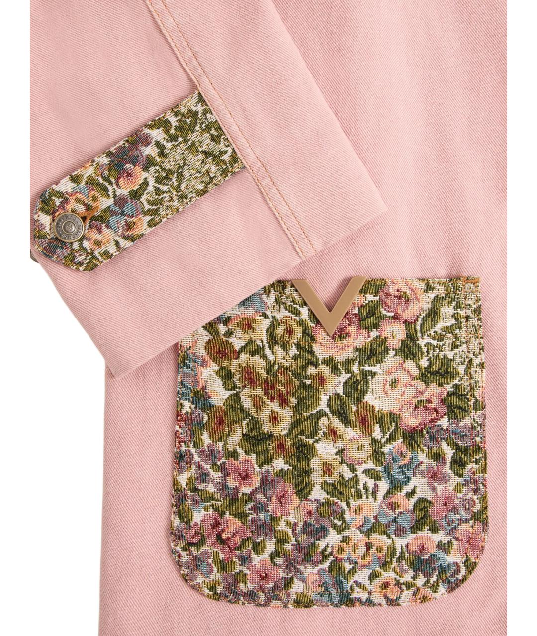 VALENTINO Розовая хлопковая куртка, фото 2