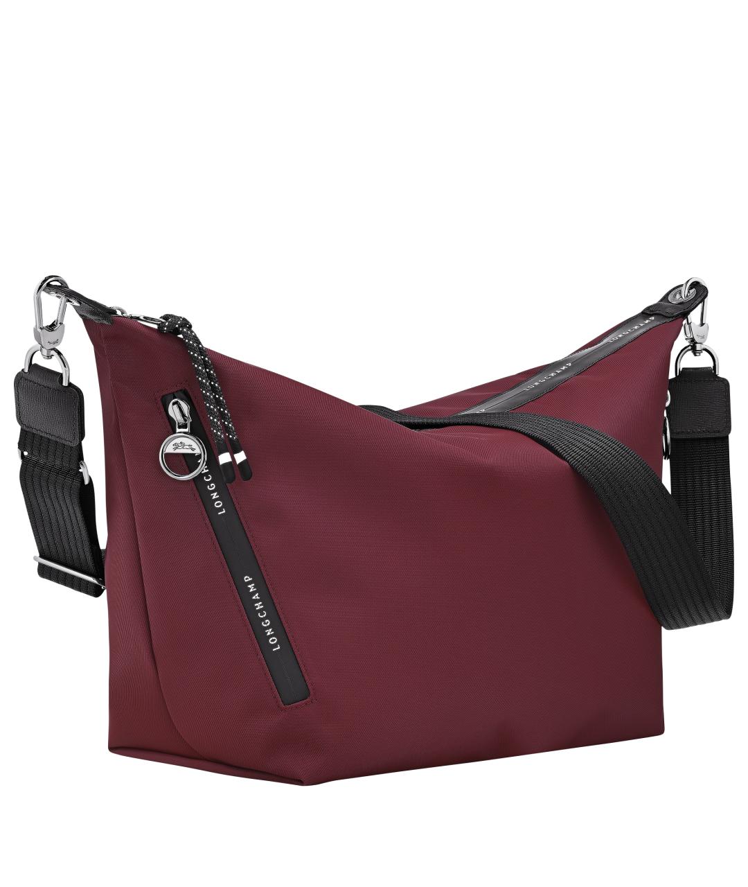 LONGCHAMP Бордовая тканевая сумка через плечо, фото 2