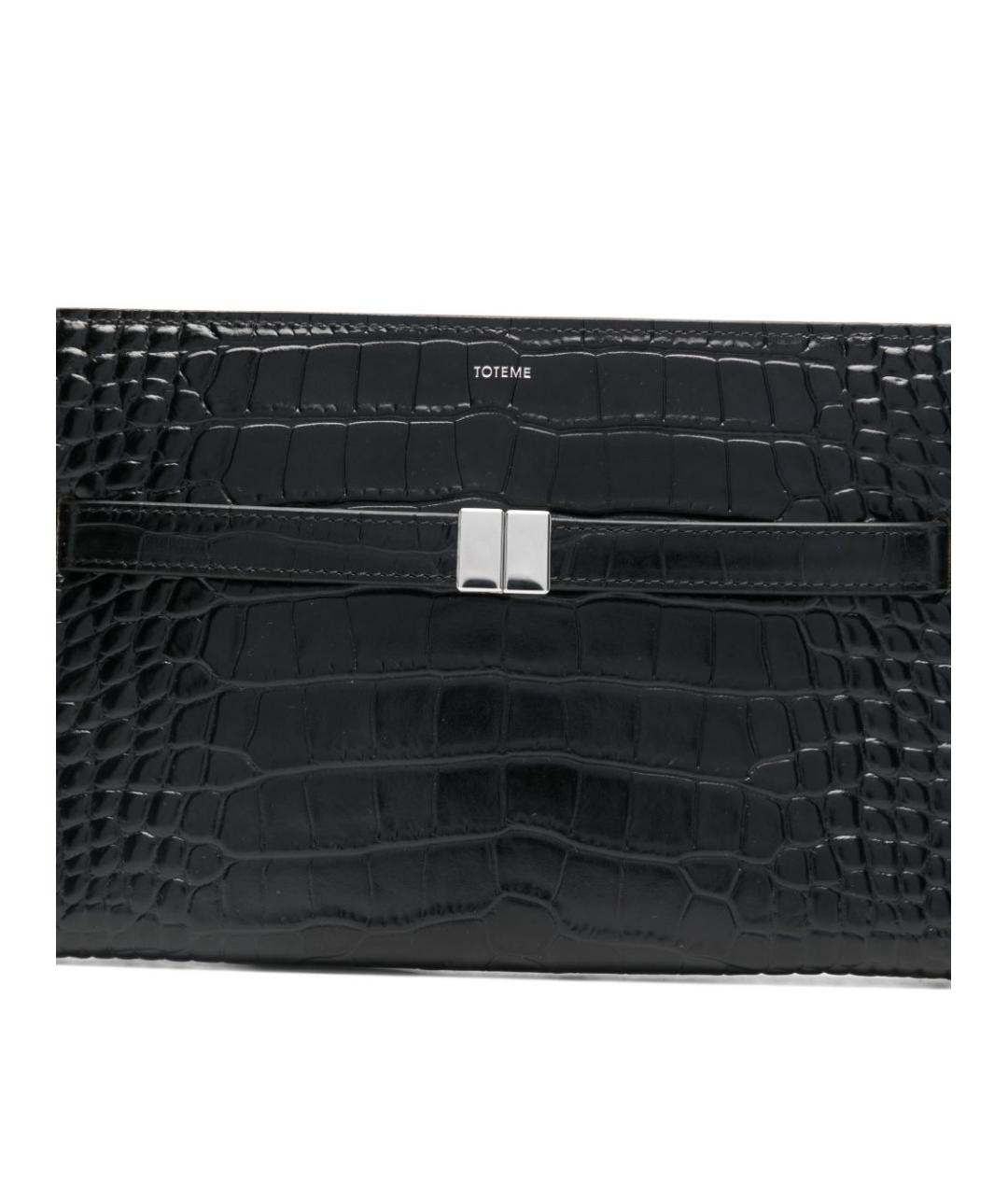 TOTEME Черная кожаная сумка через плечо, фото 3