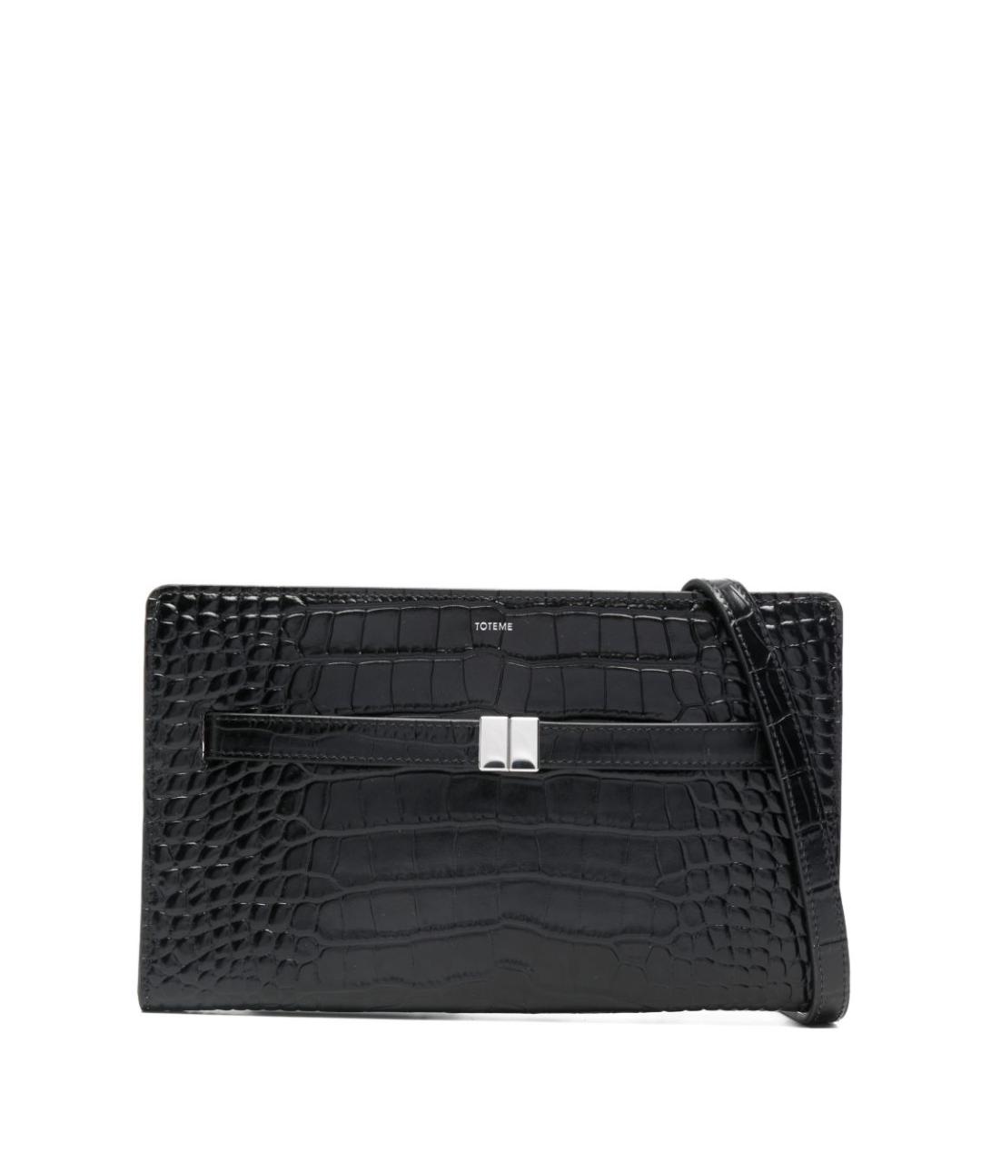 TOTEME Черная кожаная сумка через плечо, фото 1