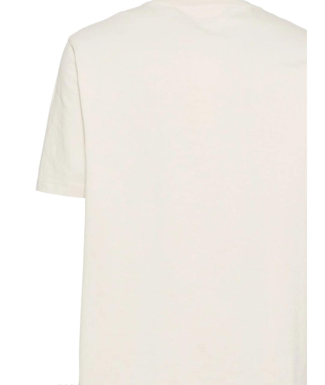 MAISON KITSUNE Белая хлопковая футболка, фото 3