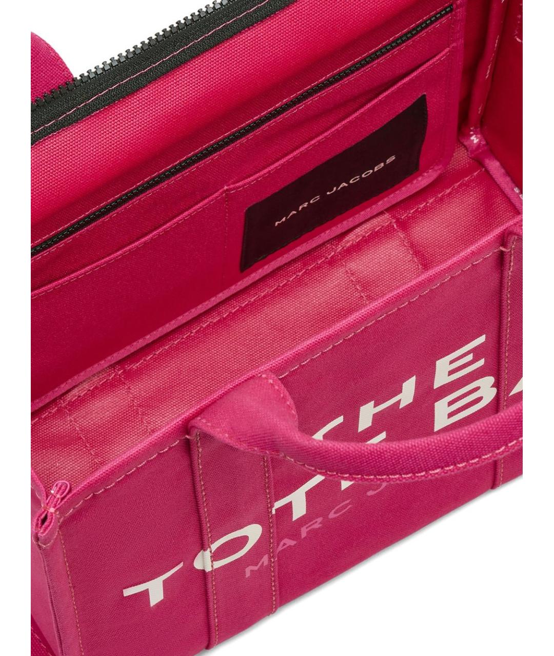 MARC JACOBS Розовая тканевая сумка тоут, фото 4