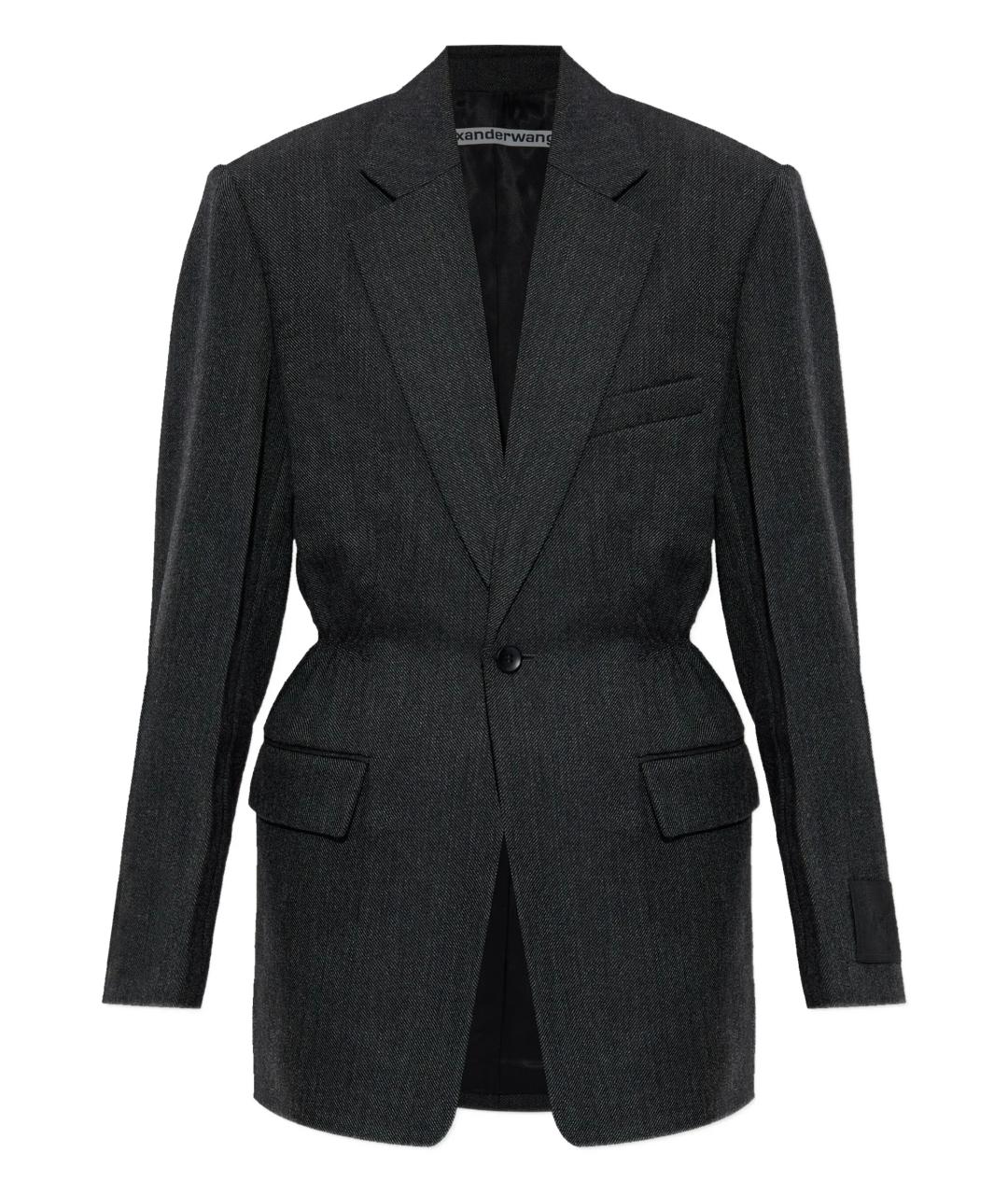 ALEXANDER WANG Серый шерстяной жакет/пиджак, фото 1