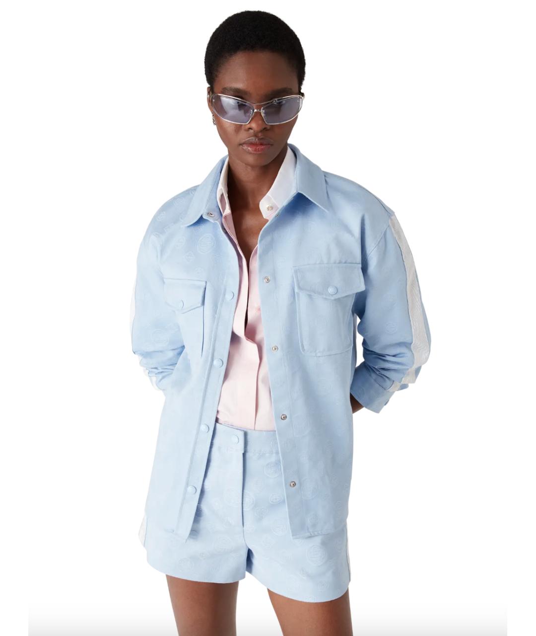 CASABLANCA Голубая хлопковая рубашка, фото 3