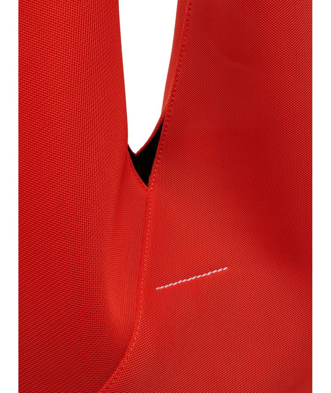 MM6 MAISON MARGIELA Красная тканевая сумка с короткими ручками, фото 2
