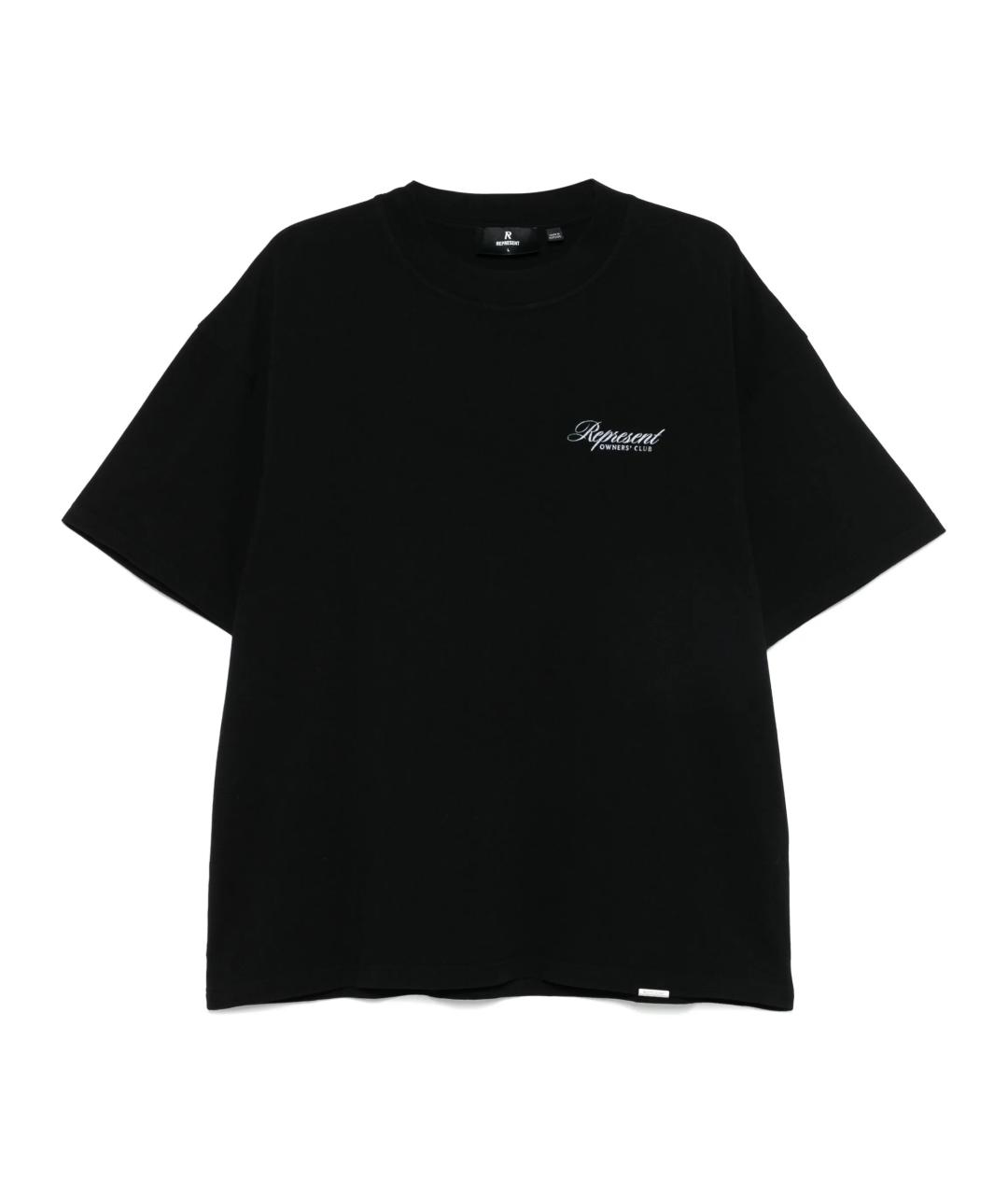 REPRESENT Черная хлопковая футболка, фото 1