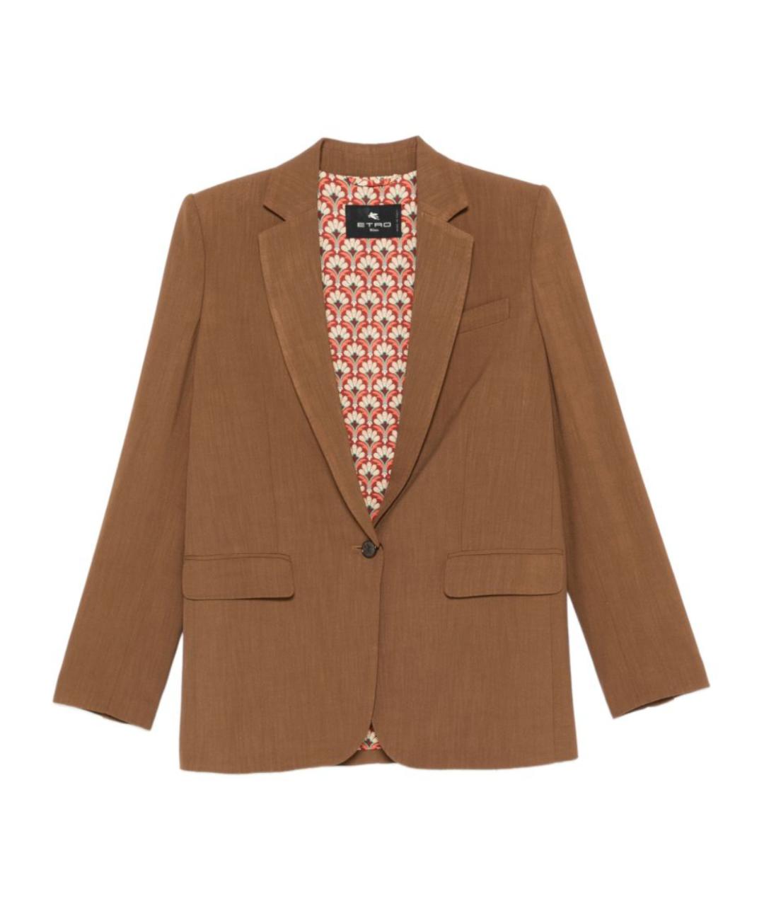 ETRO Коричневый вискозный жакет/пиджак, фото 1