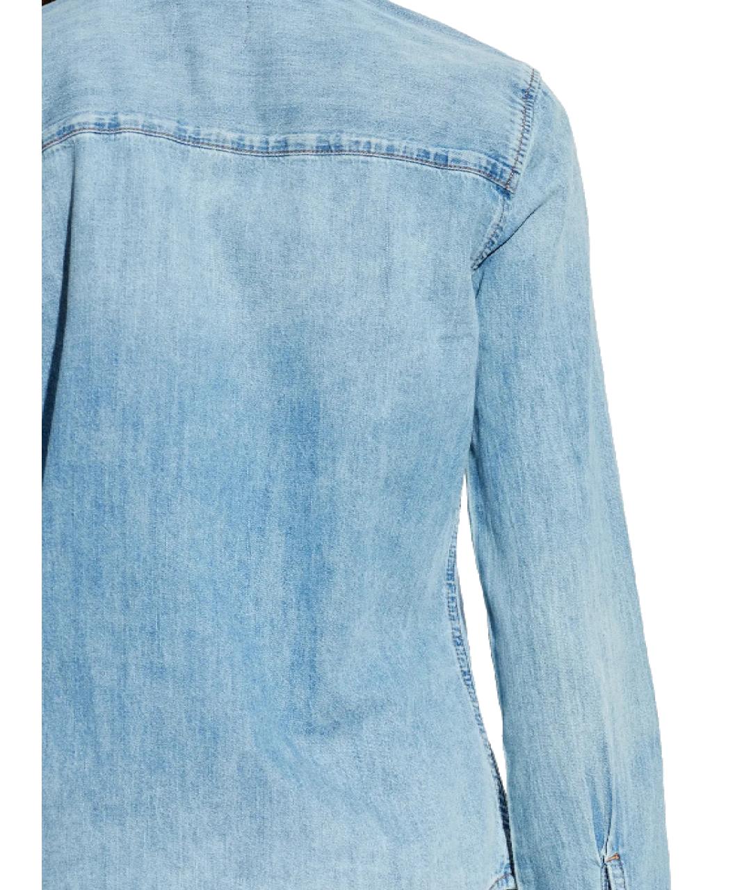 DIESEL Голубая хлопковая рубашка, фото 3