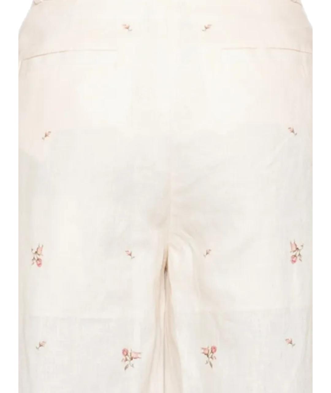 ZIMMERMANN Мульти льняные брюки широкие, фото 3