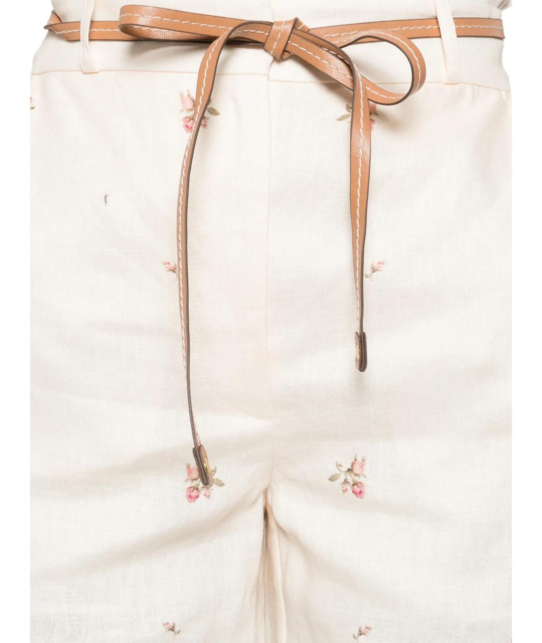 ZIMMERMANN Мульти льняные брюки широкие, фото 2