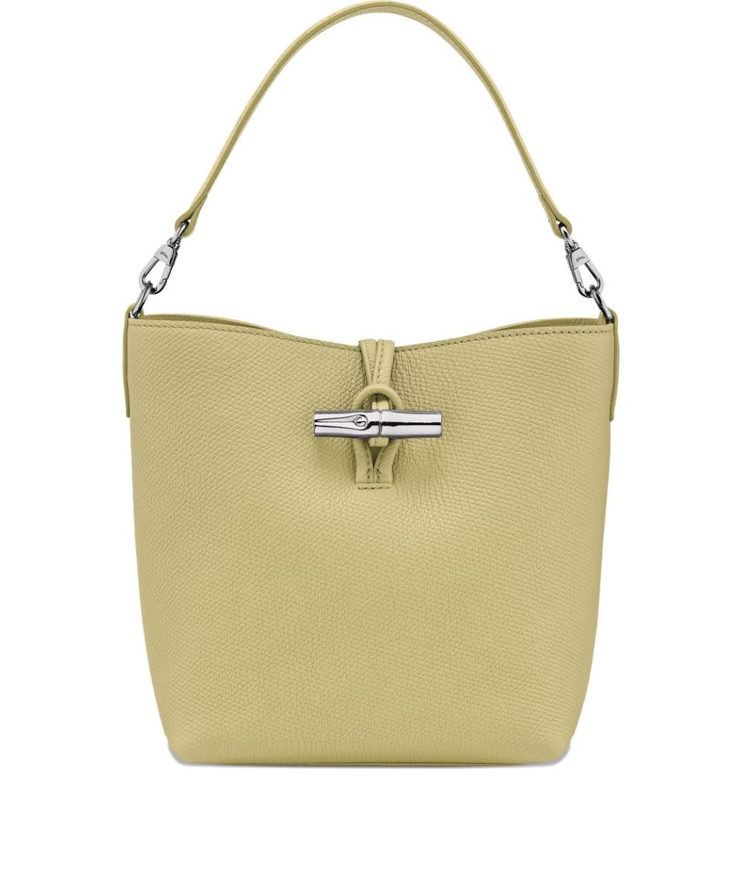 LONGCHAMP Зеленая кожаная сумка тоут, фото 1