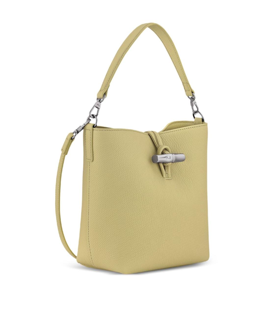 LONGCHAMP Зеленая кожаная сумка тоут, фото 3