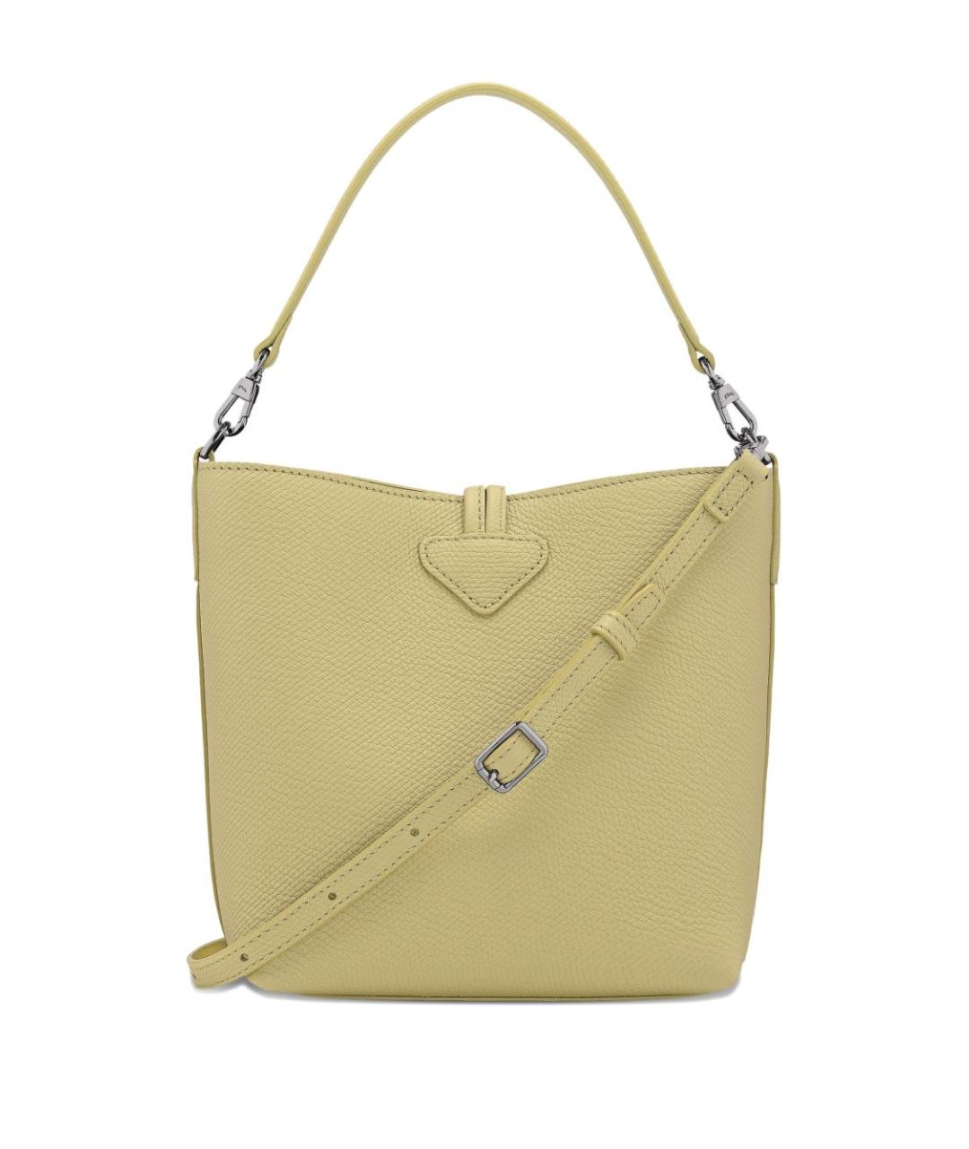 LONGCHAMP Зеленая кожаная сумка тоут, фото 4