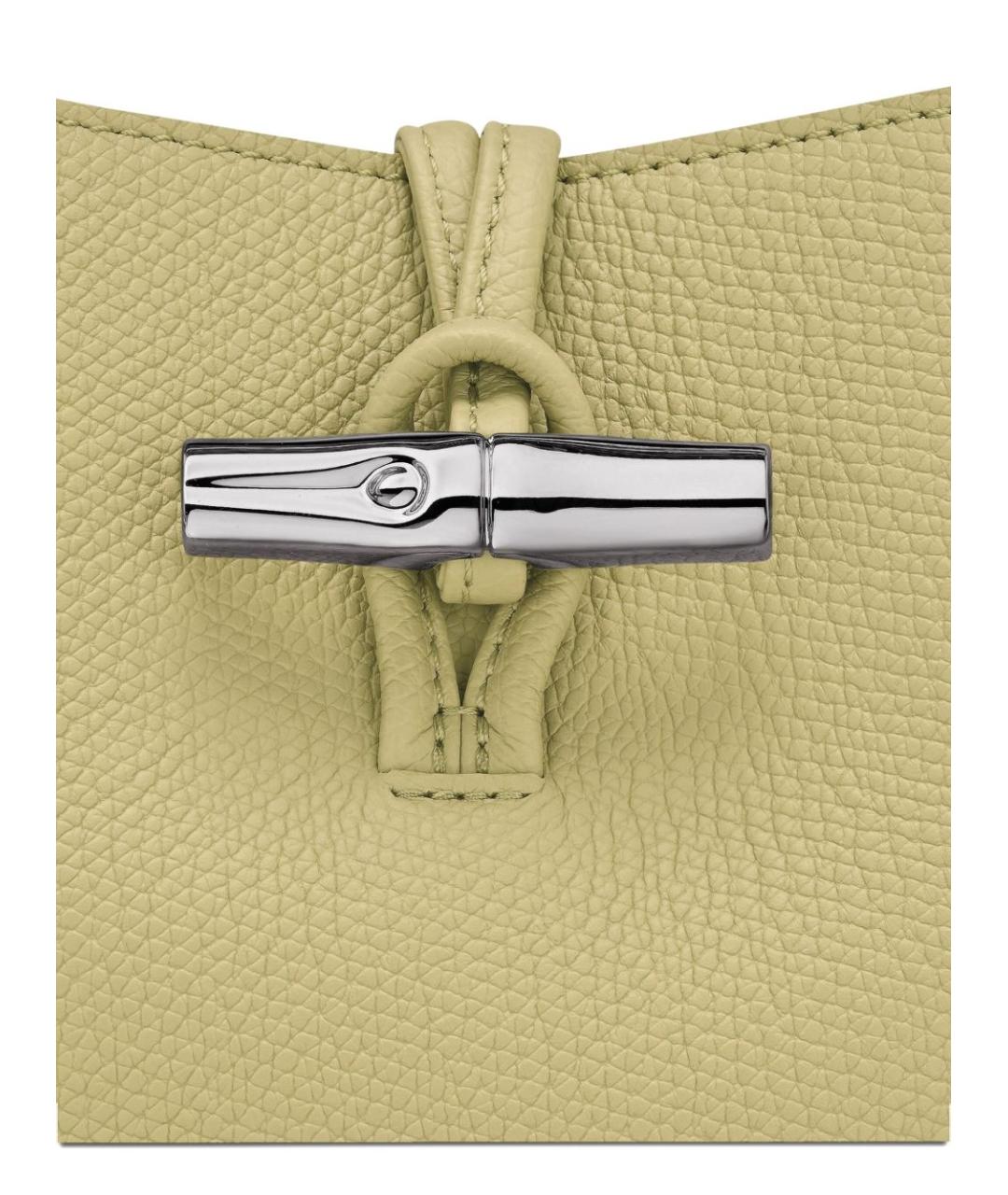 LONGCHAMP Зеленая кожаная сумка тоут, фото 2