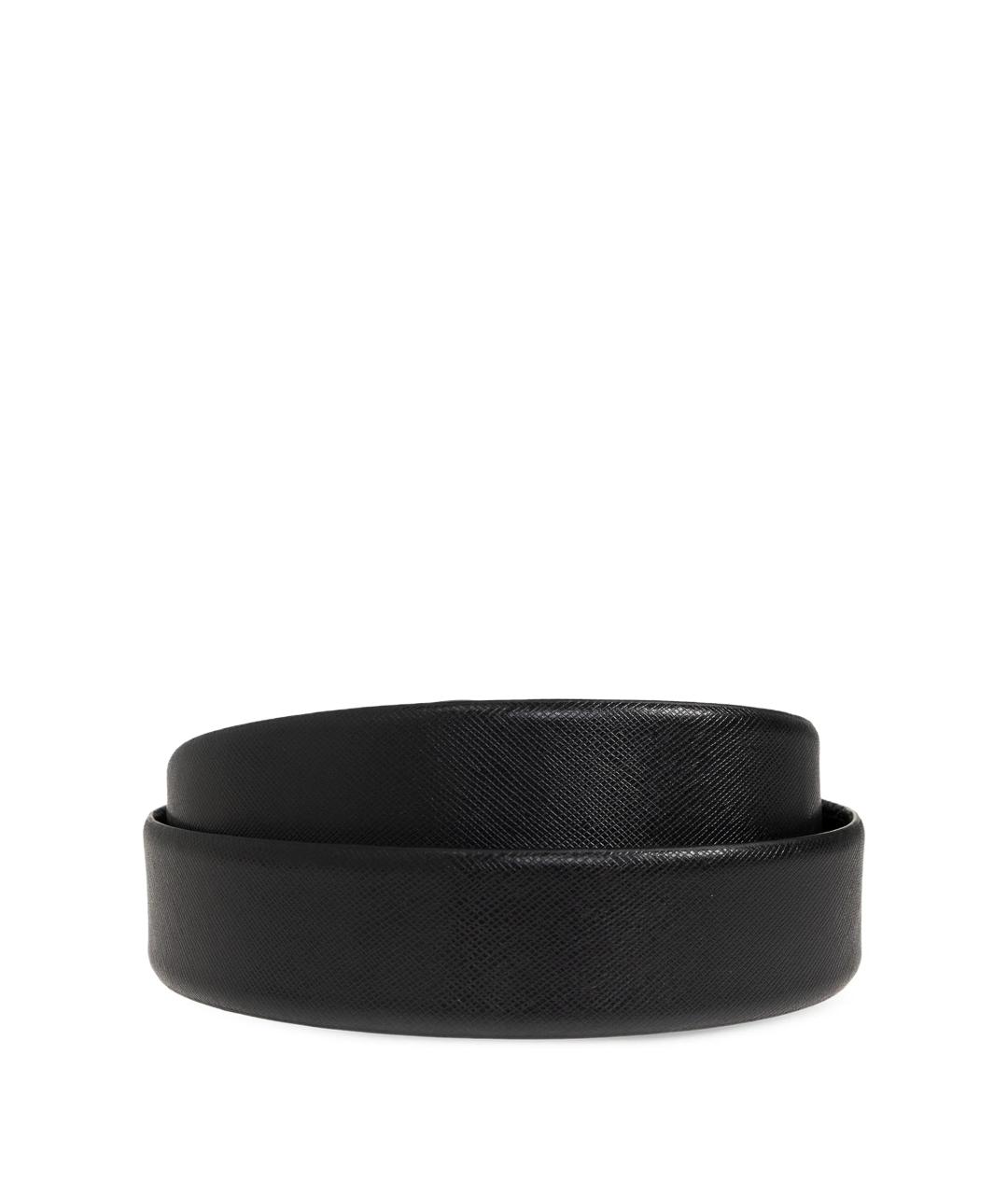 EMPORIO ARMANI Черный кожаный ремень, фото 2