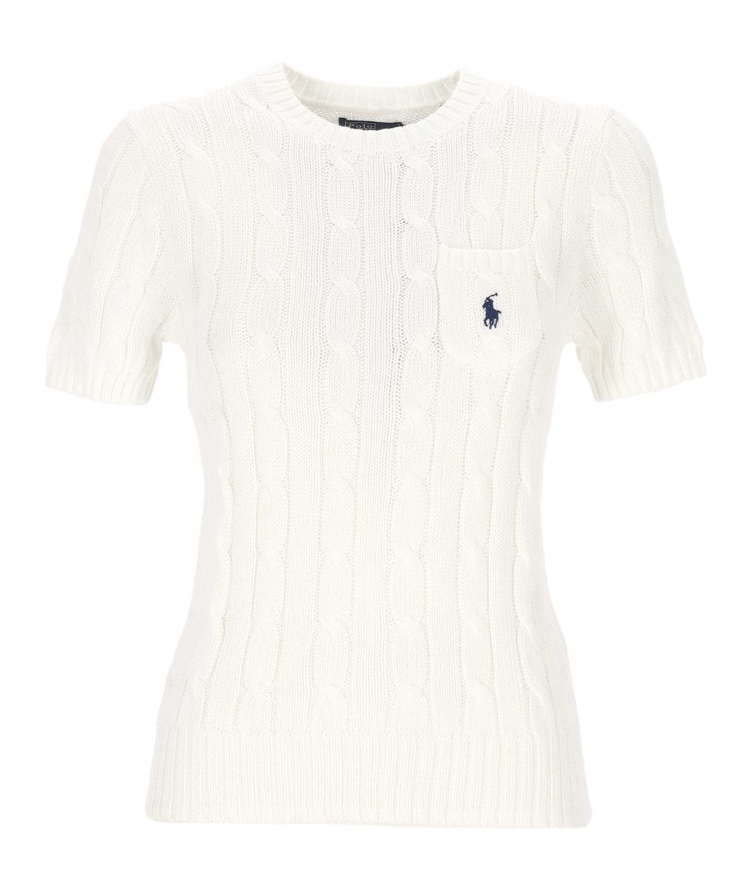 POLO RALPH LAUREN Белый хлопковый джемпер / свитер, фото 1