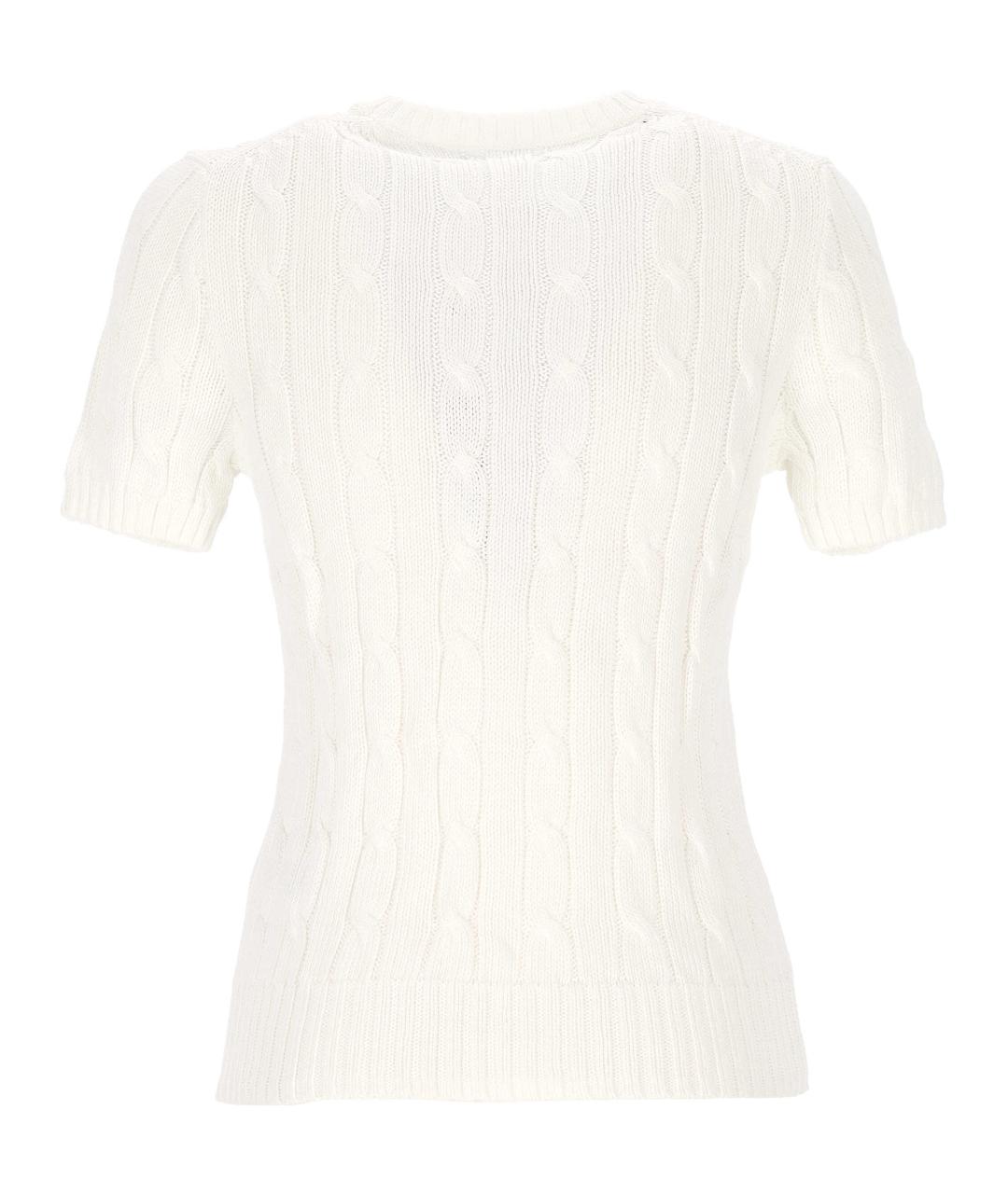 POLO RALPH LAUREN Белый хлопковый джемпер / свитер, фото 3